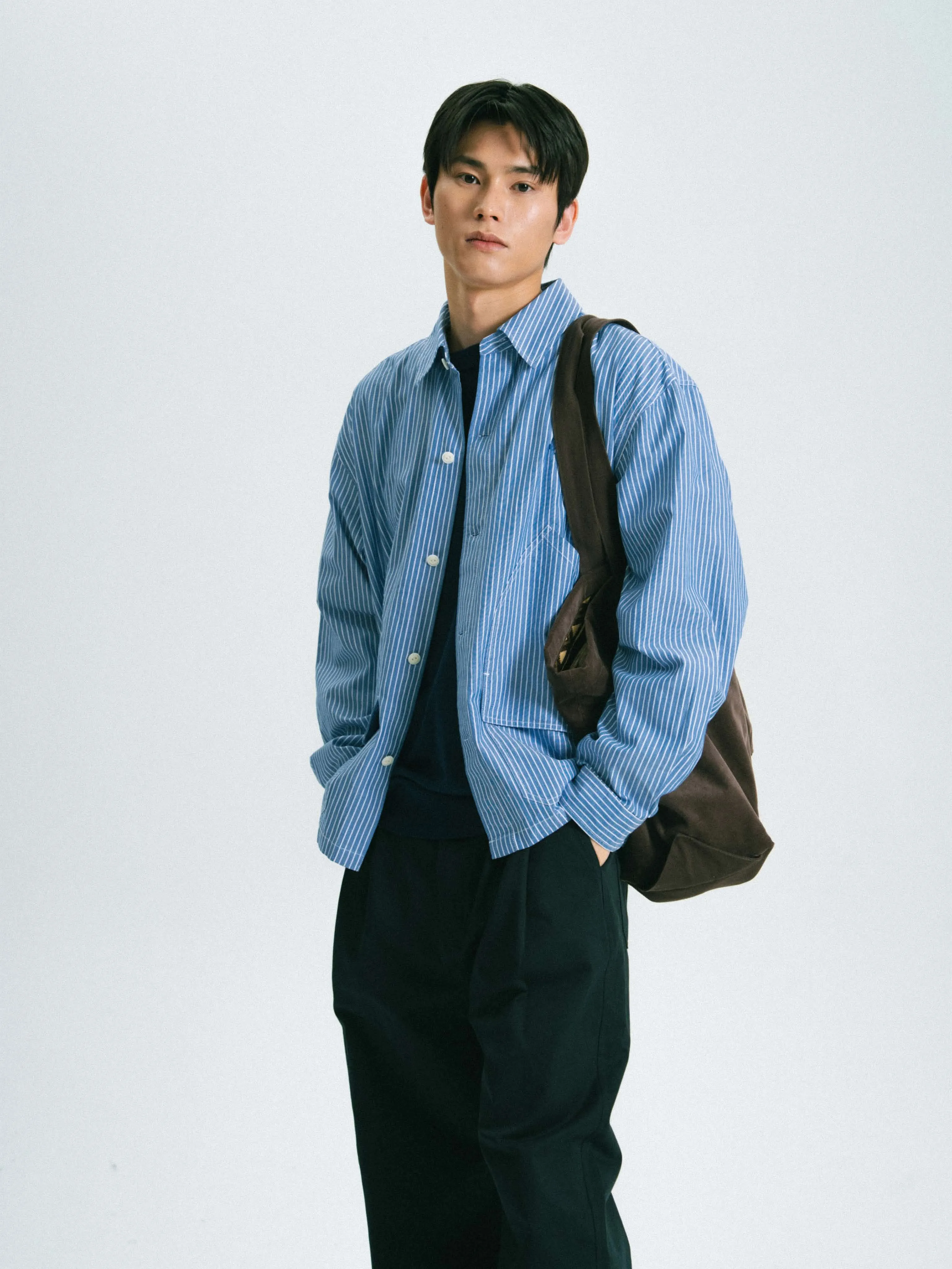 Field Pocket Shirt Jacket (Stripe Blue) sold by Havehad product image thumbnail 5