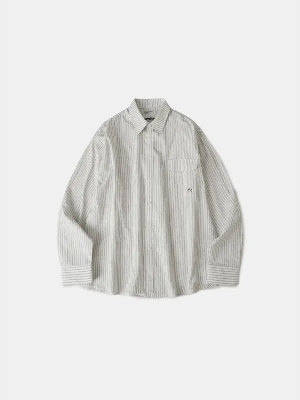 One Pocket Stripe Shirts (White) made by Havehad