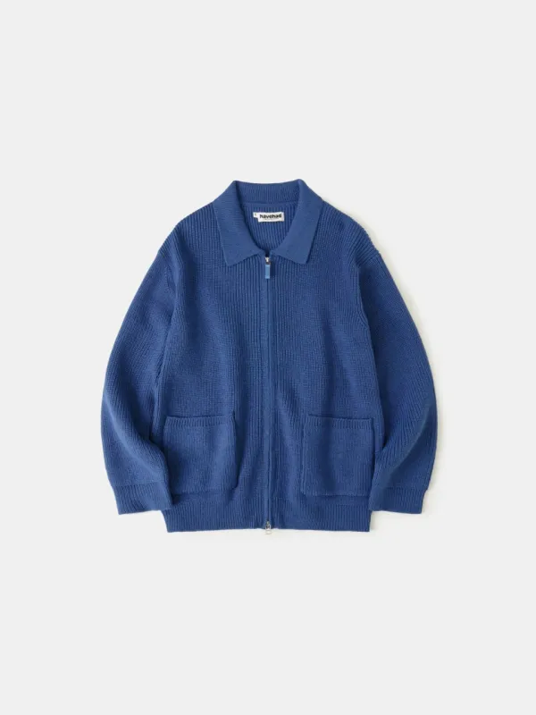 2way Zip-up Cardigan (Blue) made by Havehad