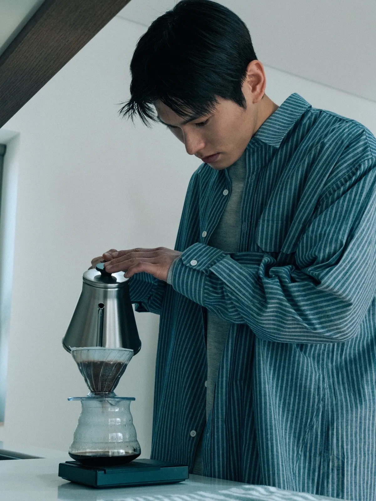 Everyday Pocket Stripe Shirts (Blue Gray) sold by Havehad product image thumbnail 3