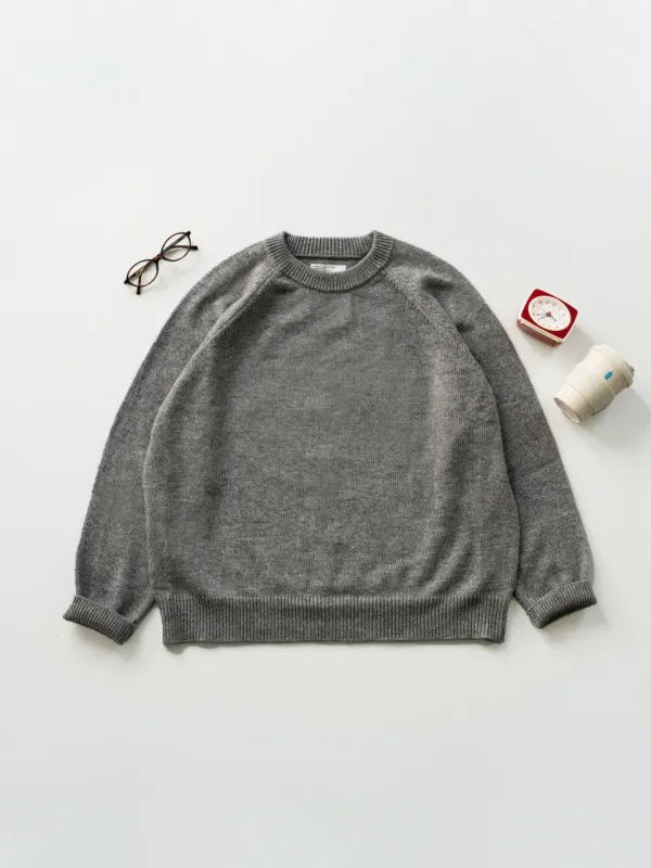 Yak Wool Crewneck Sweater (Gray) made by Havehad