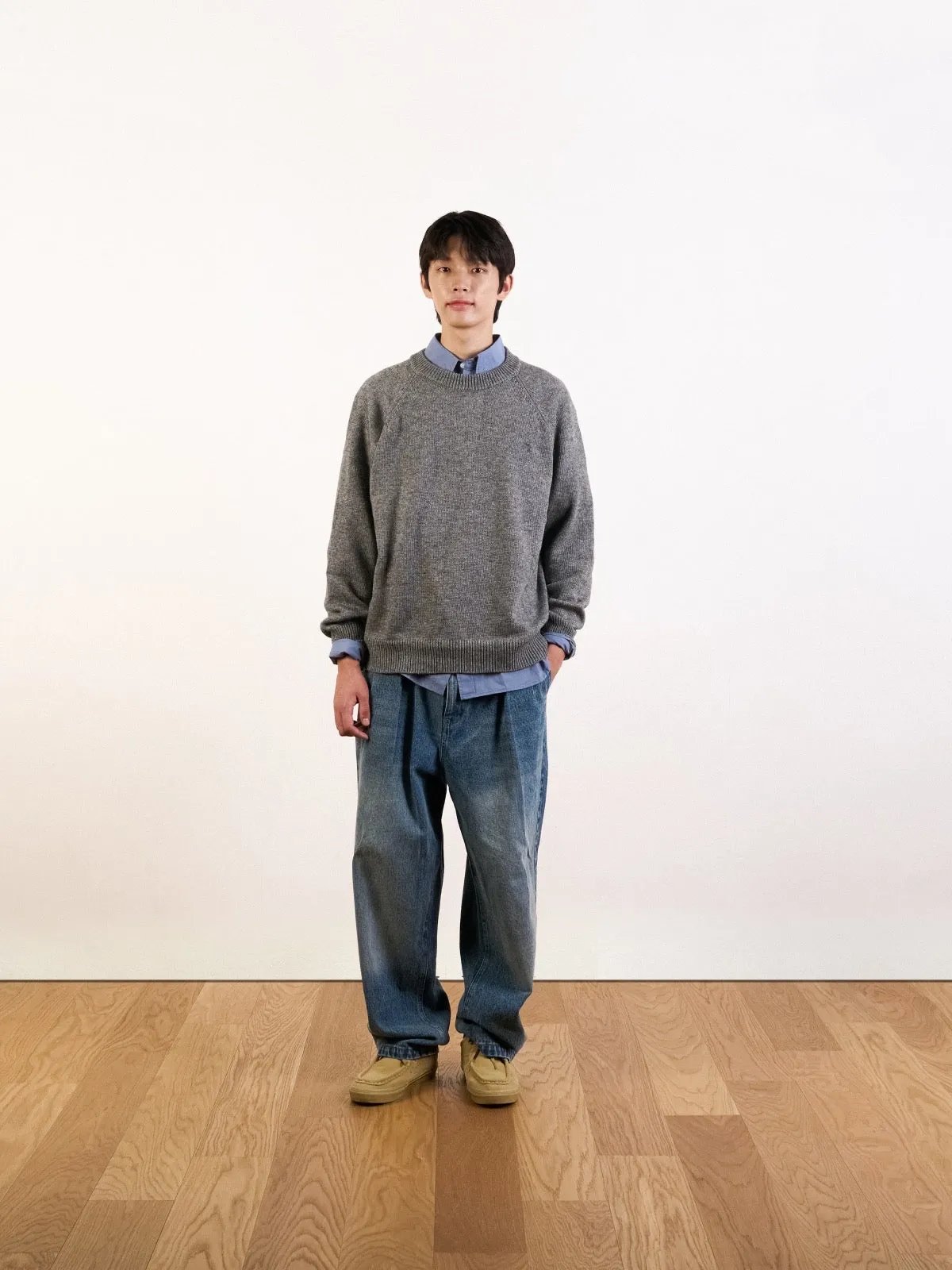 Yak Wool Crewneck Sweater (Gray) sold by Havehad product image thumbnail 2