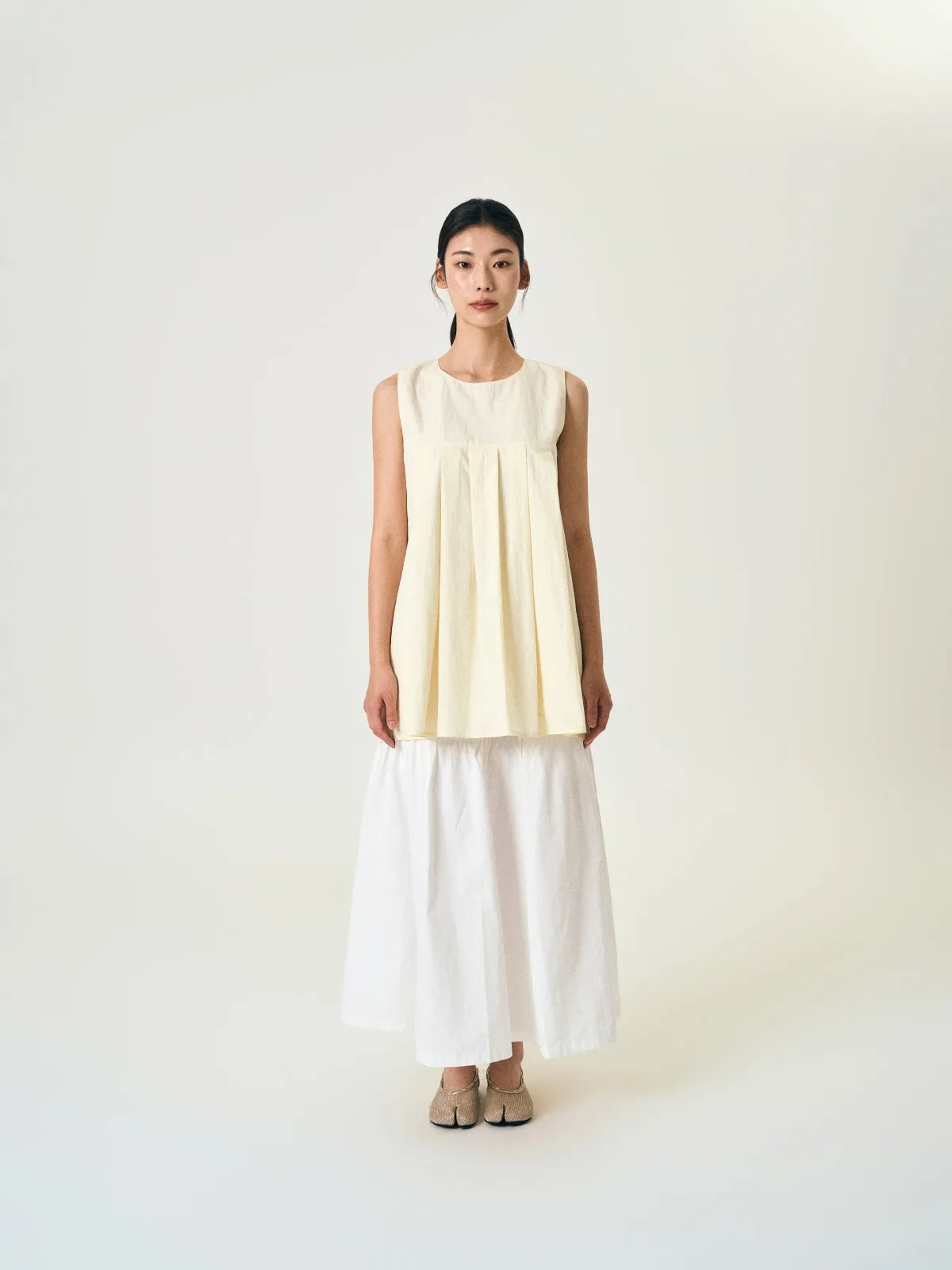 Pleats Sleeveless Top (Ivory) sold by Havehad product image thumbnail 2
