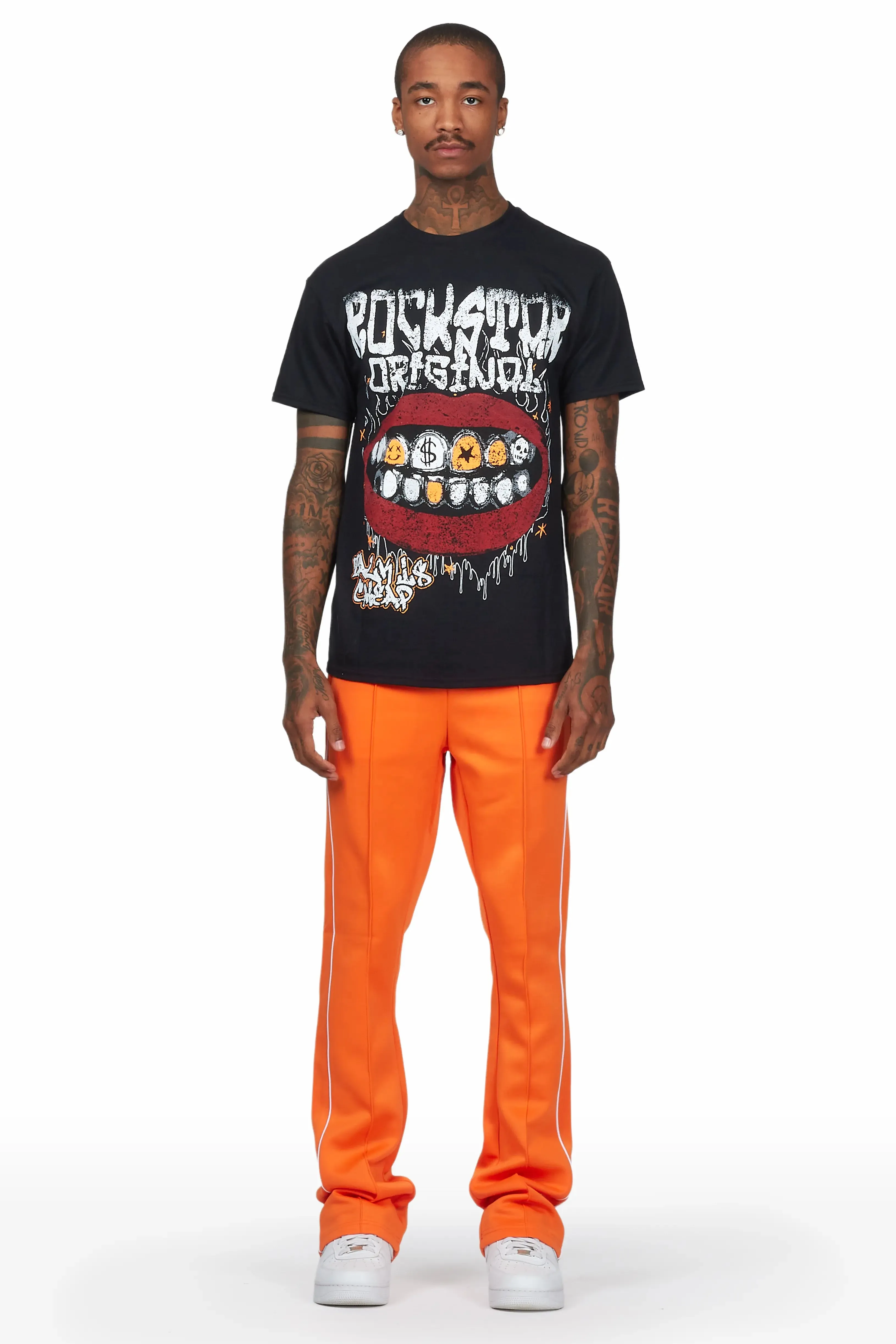Kizzma Black/Orange T-Shirt/Stacked Track Set sold by Rockstar Original product image thumbnail 2