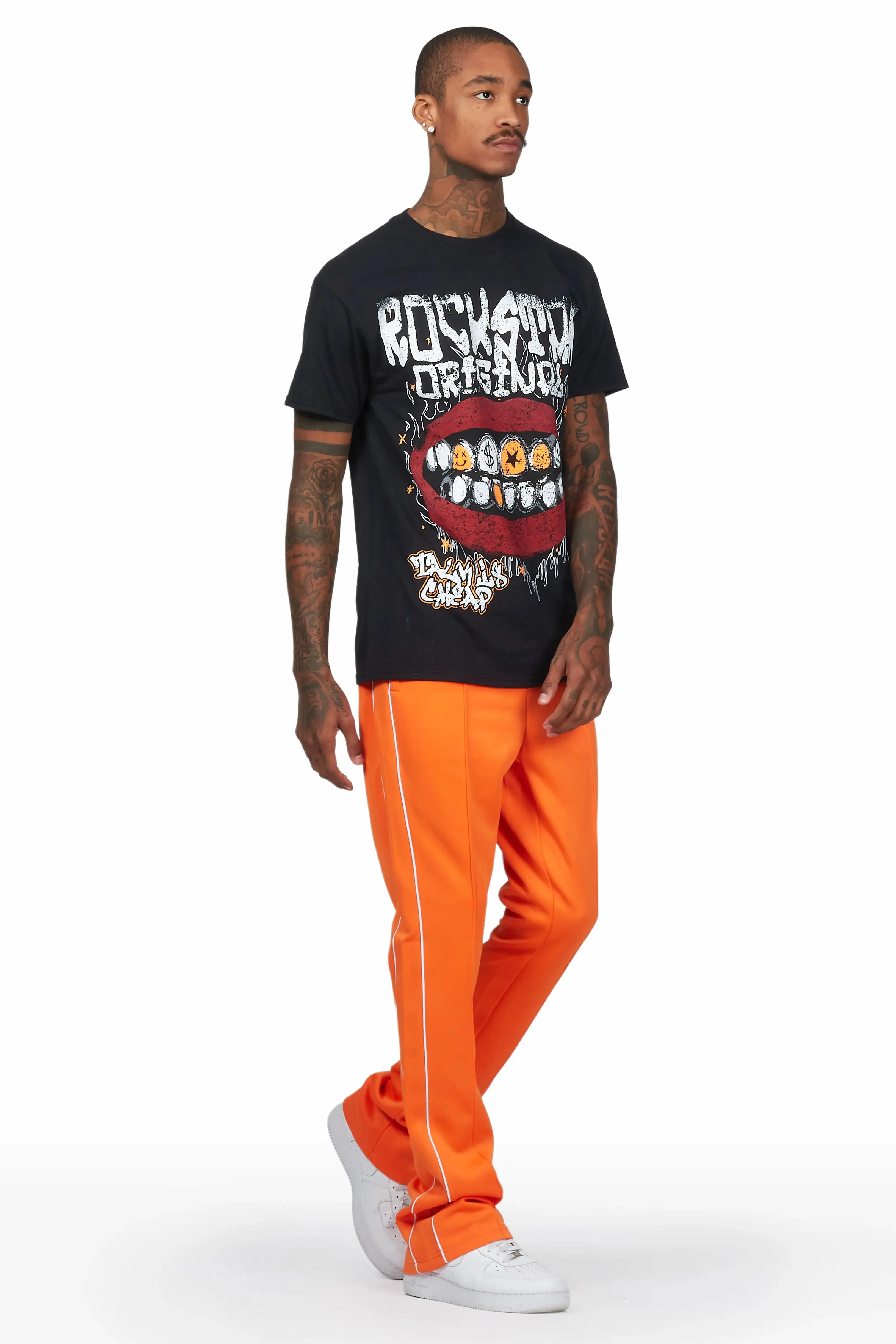 Kizzma Black/Orange T-Shirt/Stacked Track Set sold by Rockstar Original product image thumbnail 3