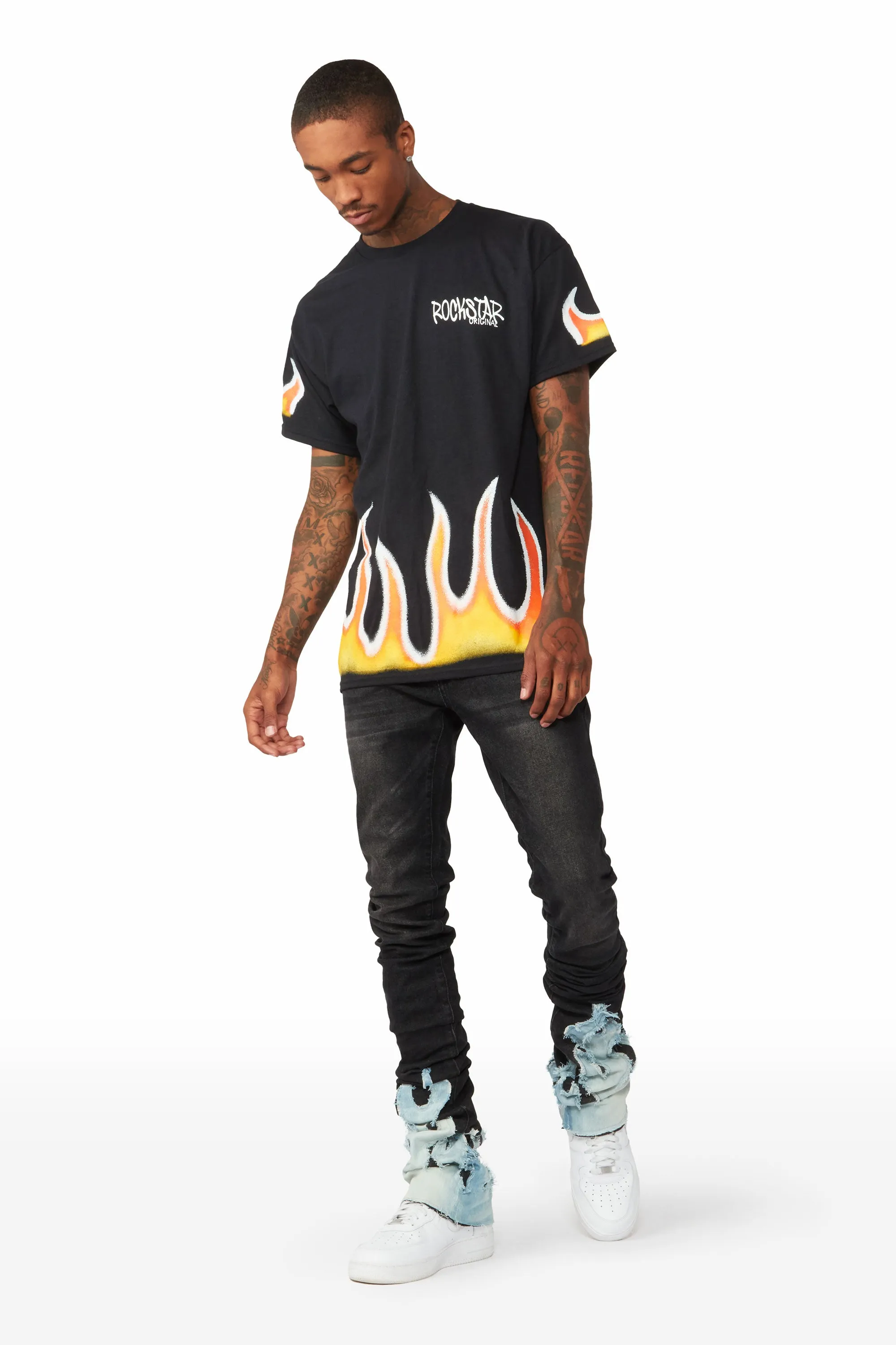 Leporche Black Graphic T-Shirt sold by Rockstar Original product image thumbnail 5