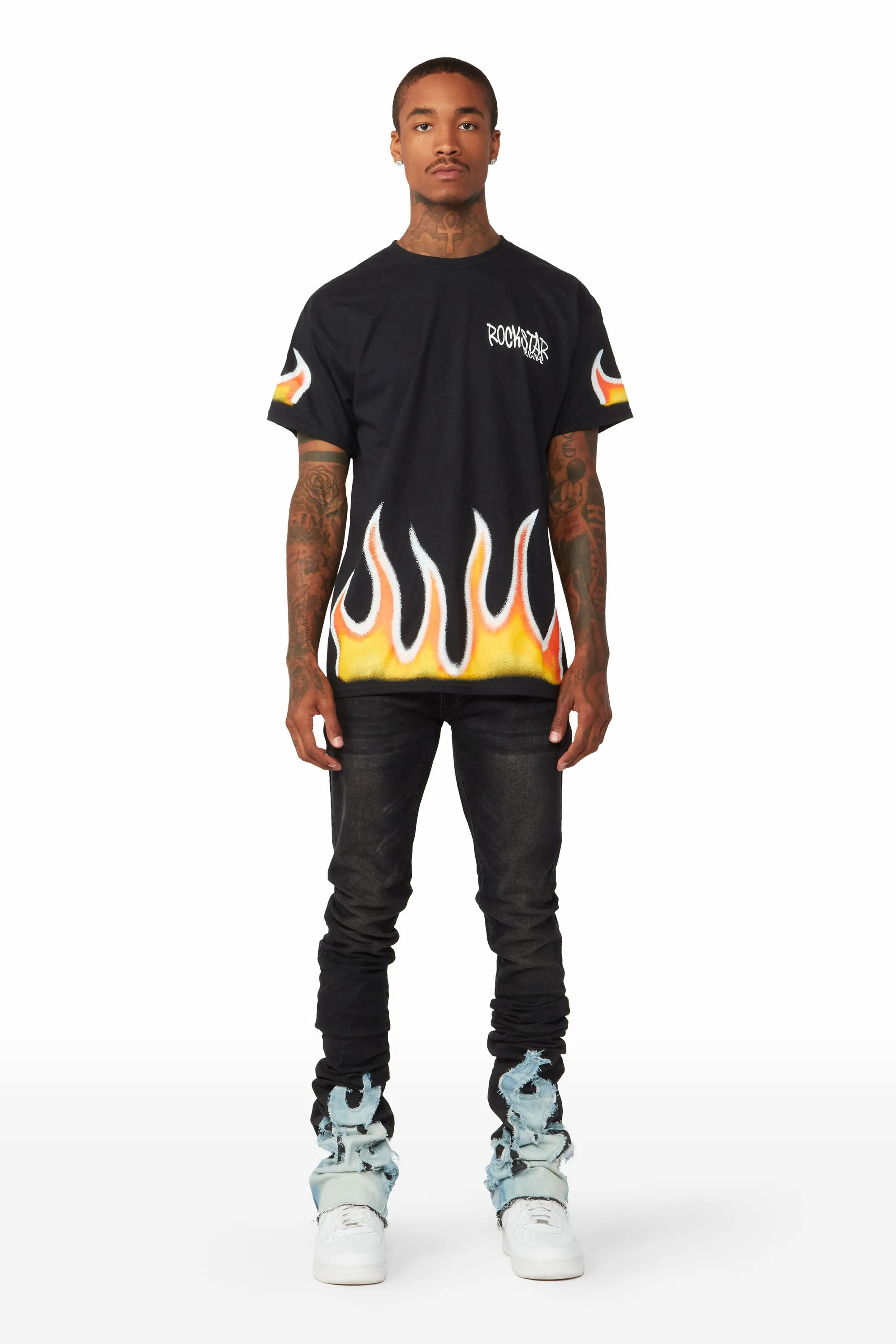 Leporche Black Graphic T-Shirt sold by Rockstar Original product image thumbnail 3
