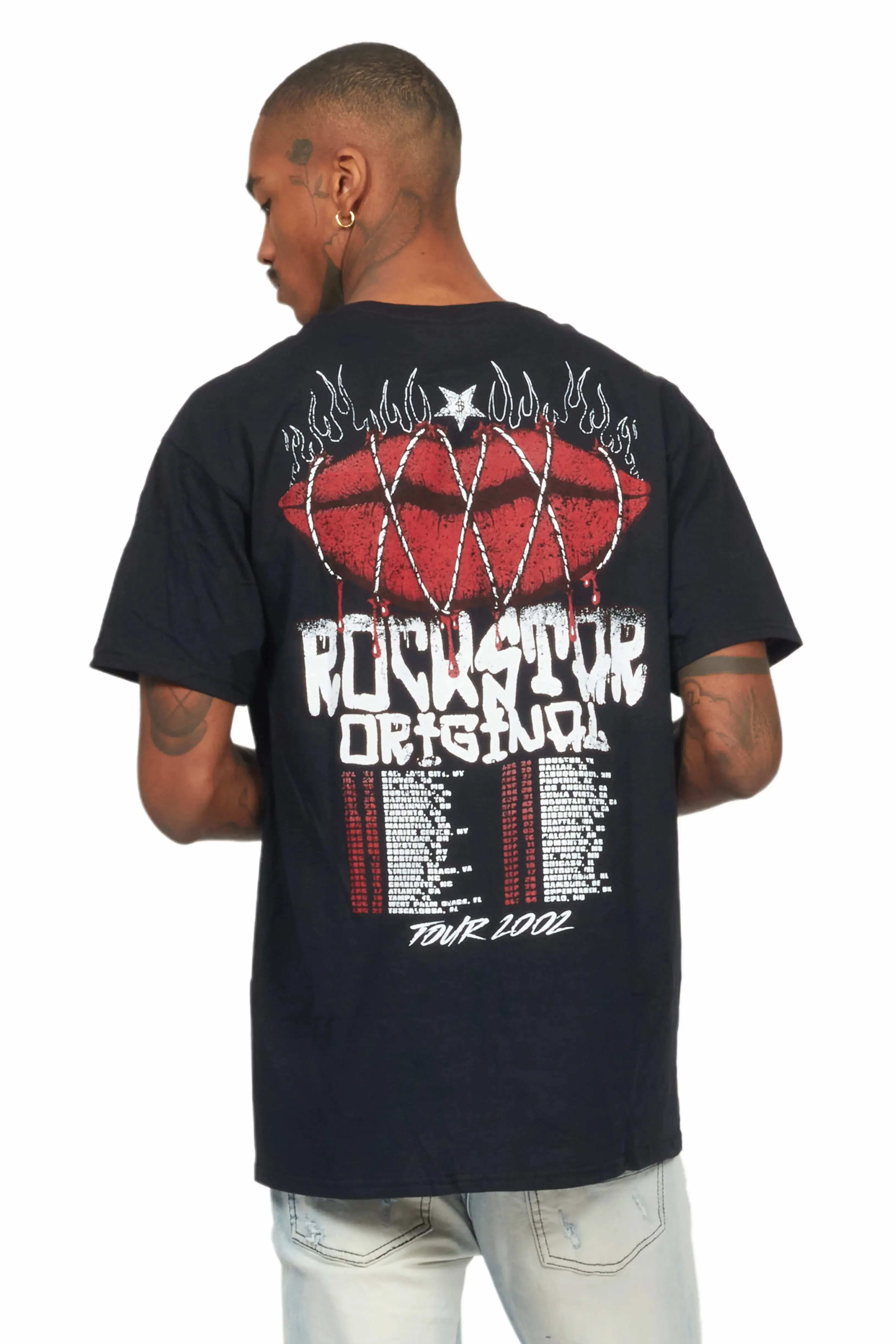 Kizzma Black Graphic T-Shirt sold by Rockstar Original product image thumbnail 4