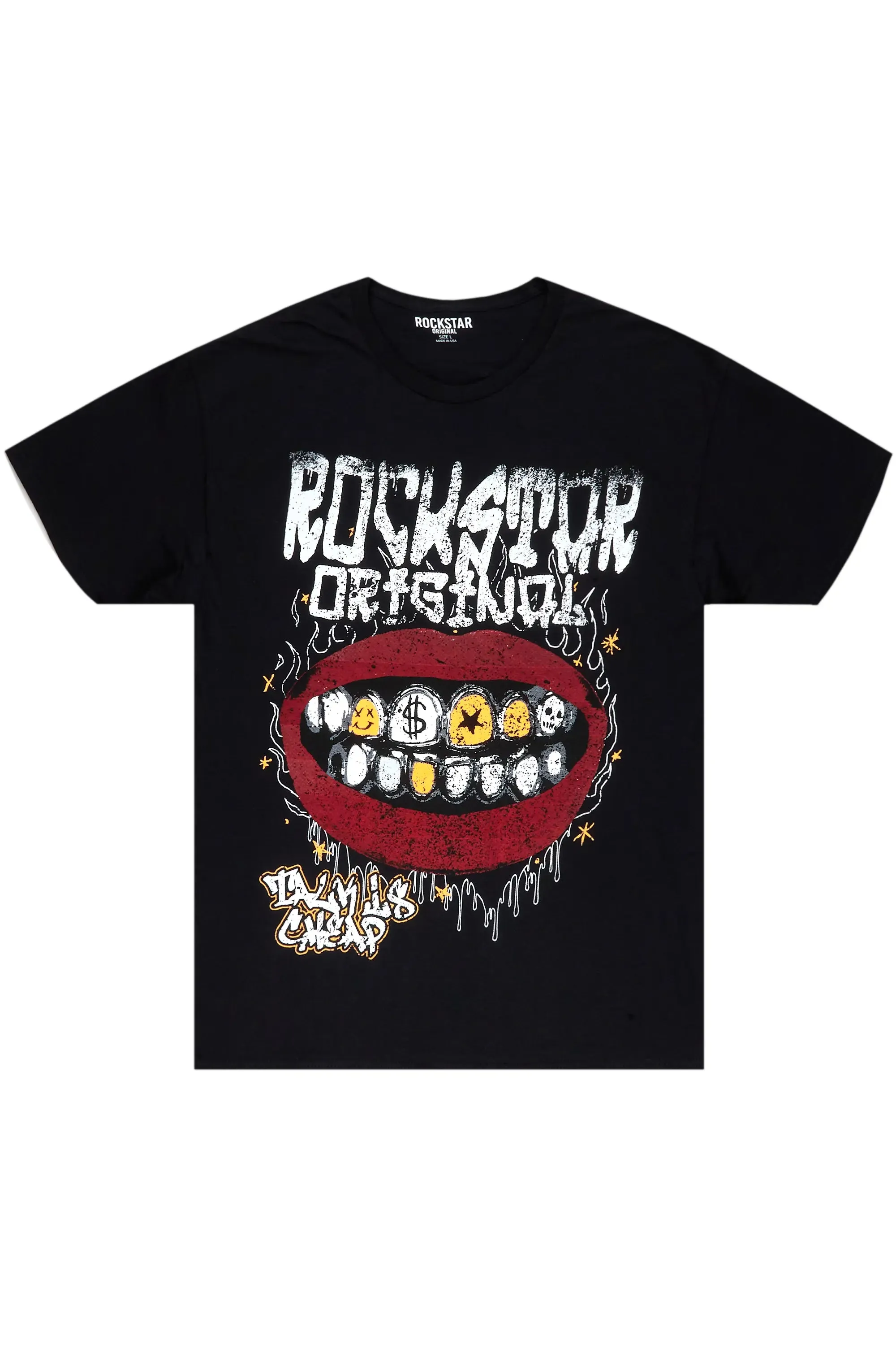Kizzma Black Graphic T-Shirt sold by Rockstar Original product image thumbnail 2