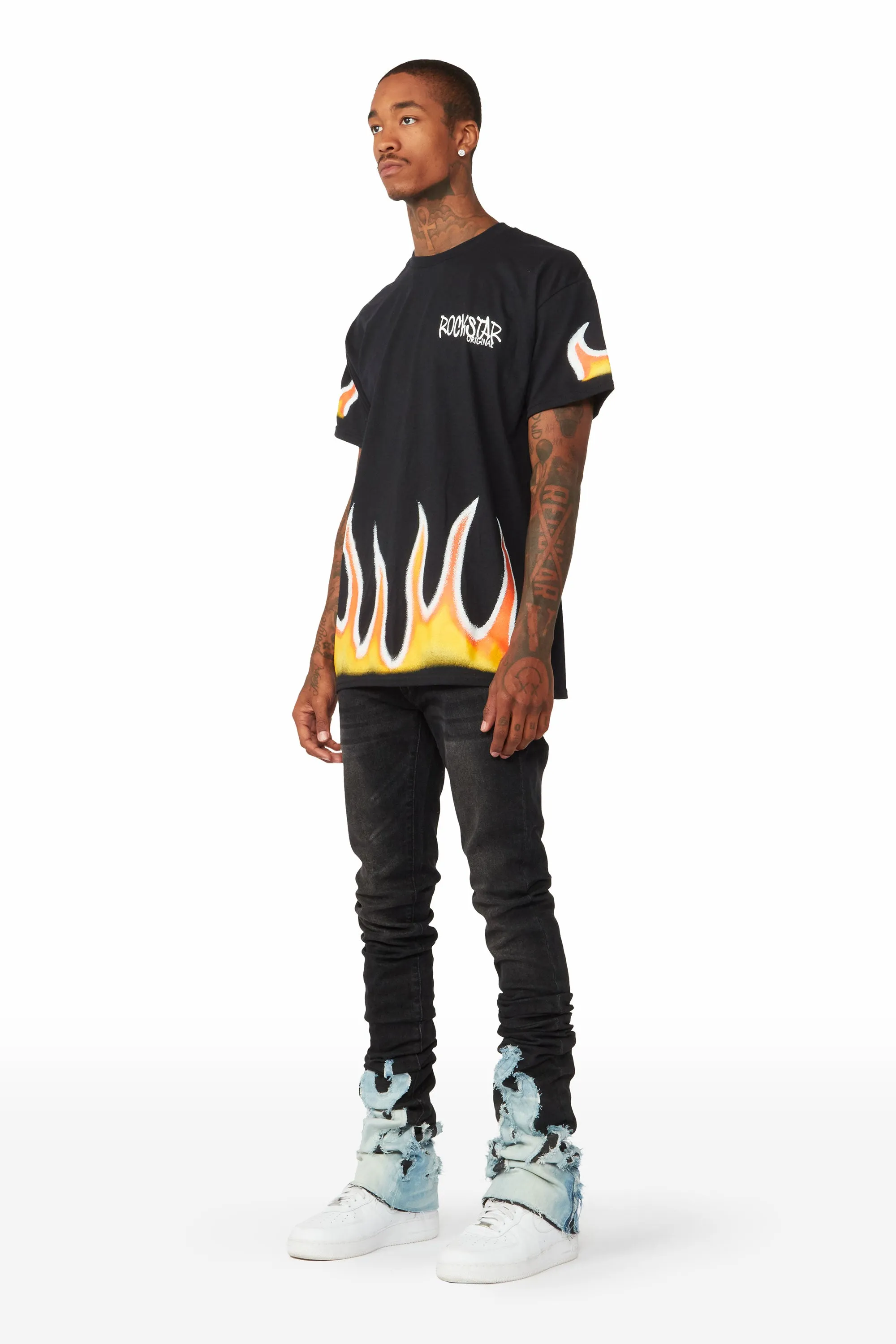 Leporche Black Graphic T-Shirt sold by Rockstar Original product image thumbnail 4