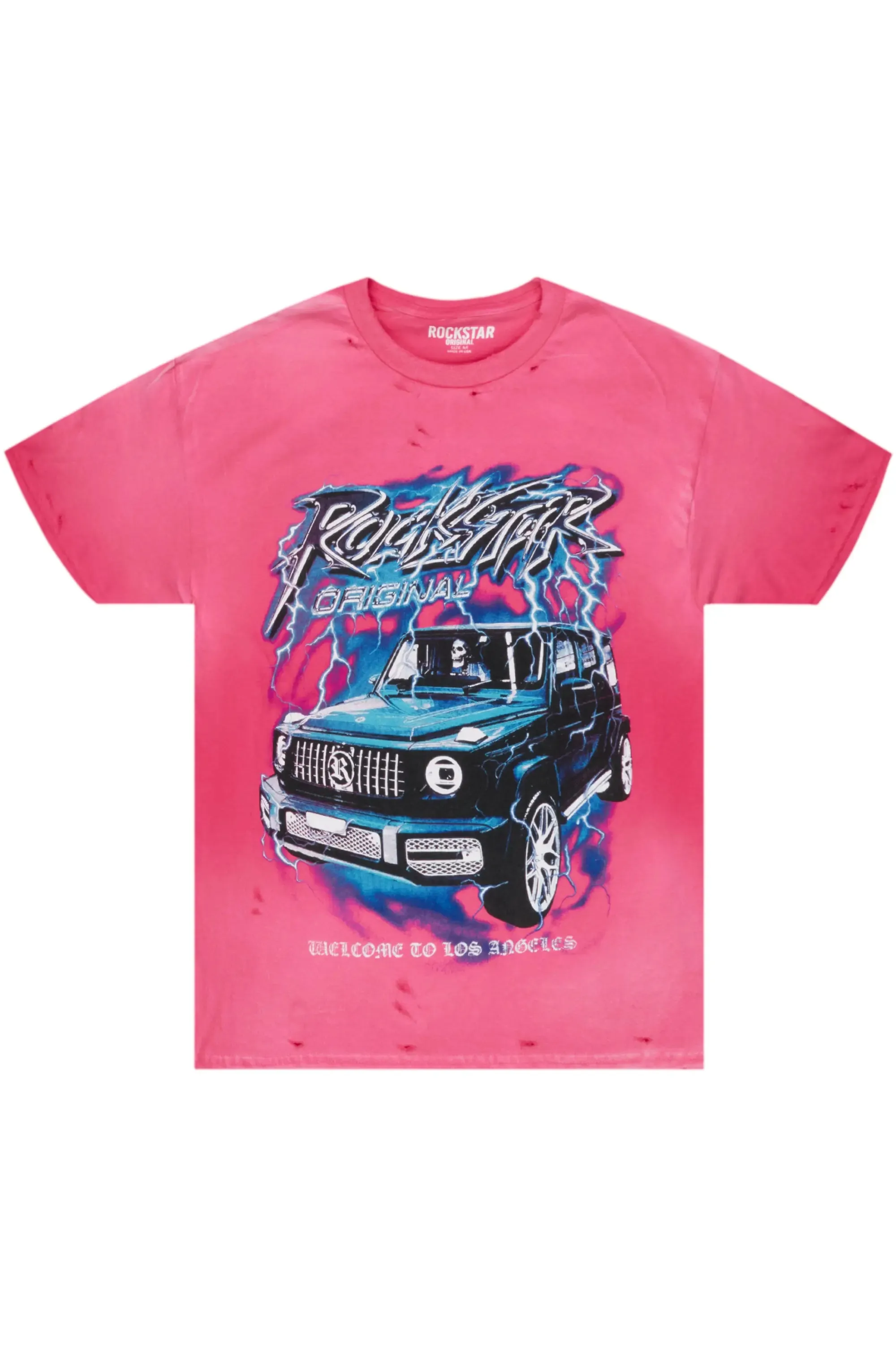 Car Pink Oversized Tee sold by Rockstar Original