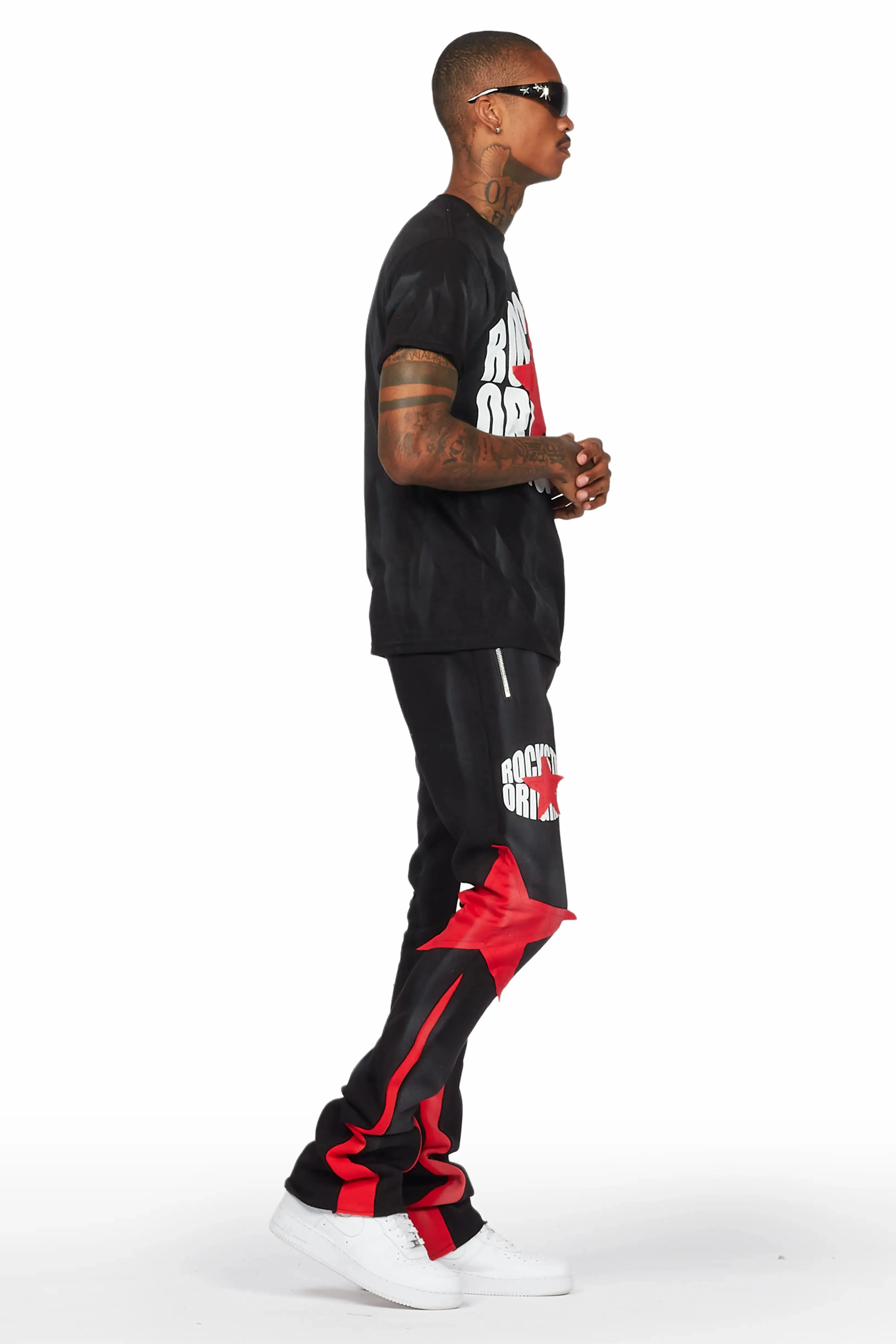 Sarge Vintage Black/Red T-Shirt/Stacked Flare Track Set sold by Rockstar Original product image thumbnail 3