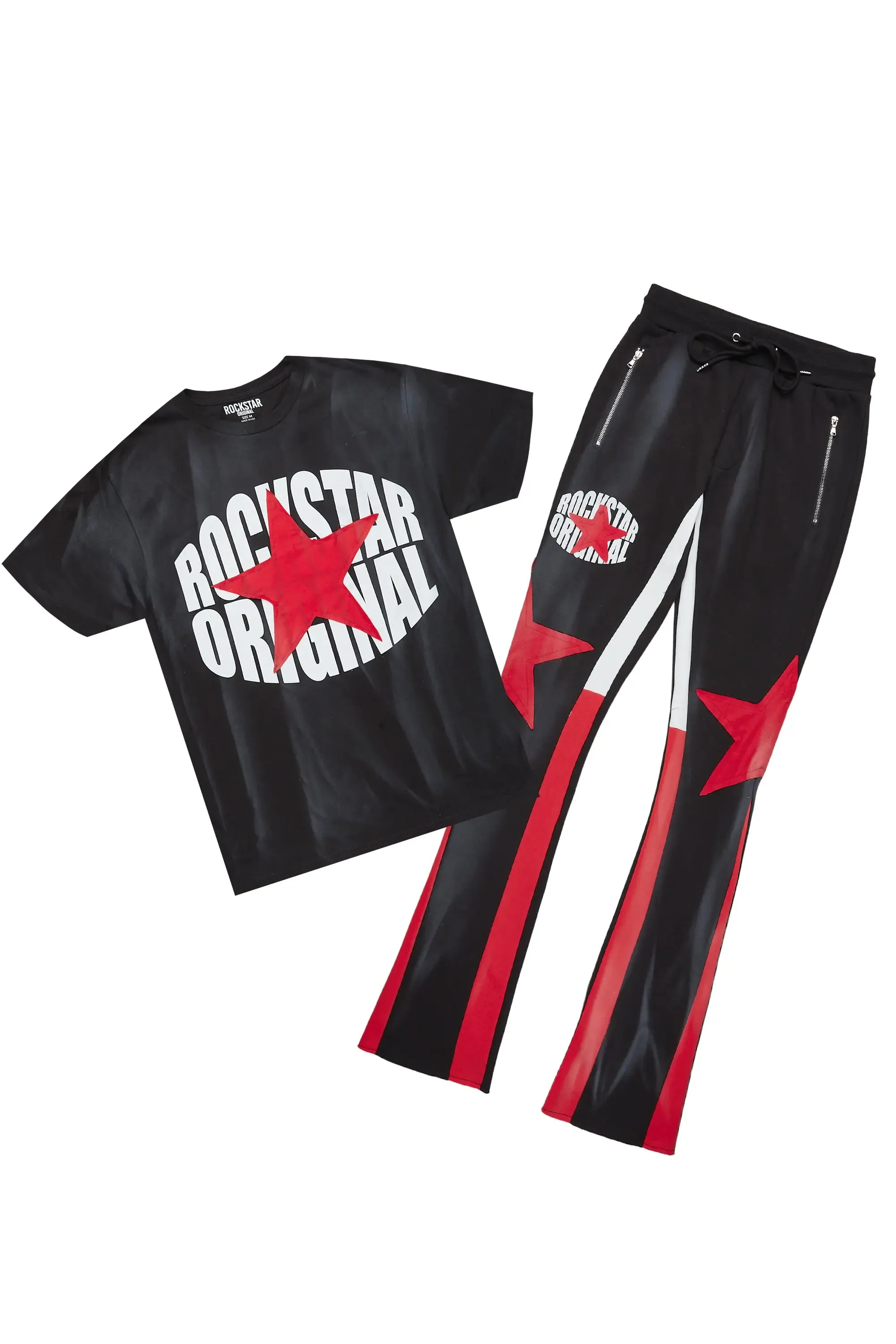 Sarge Vintage Black/Red T-Shirt/Stacked Flare Track Set sold by Rockstar Original