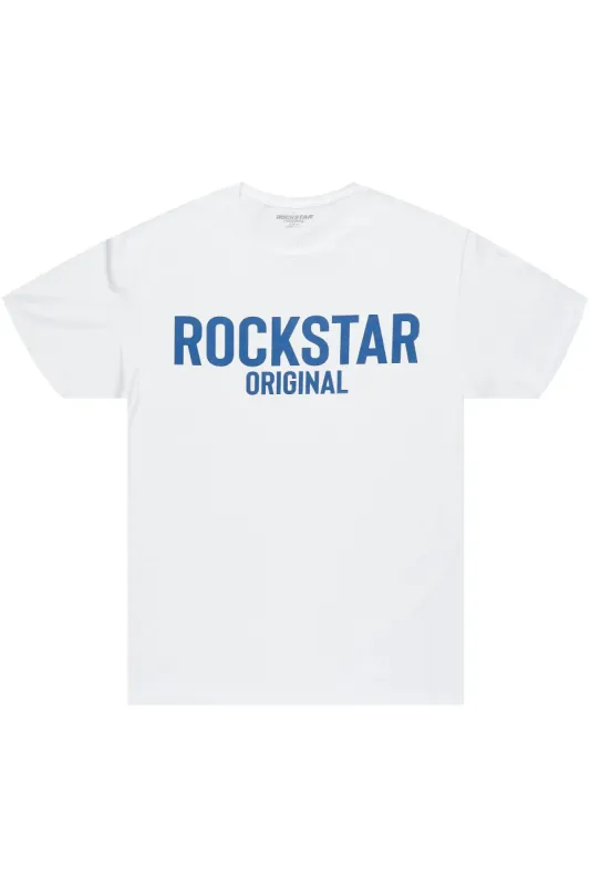 Sana White/Navy Graphic T-Shirt sold by Rockstar Original