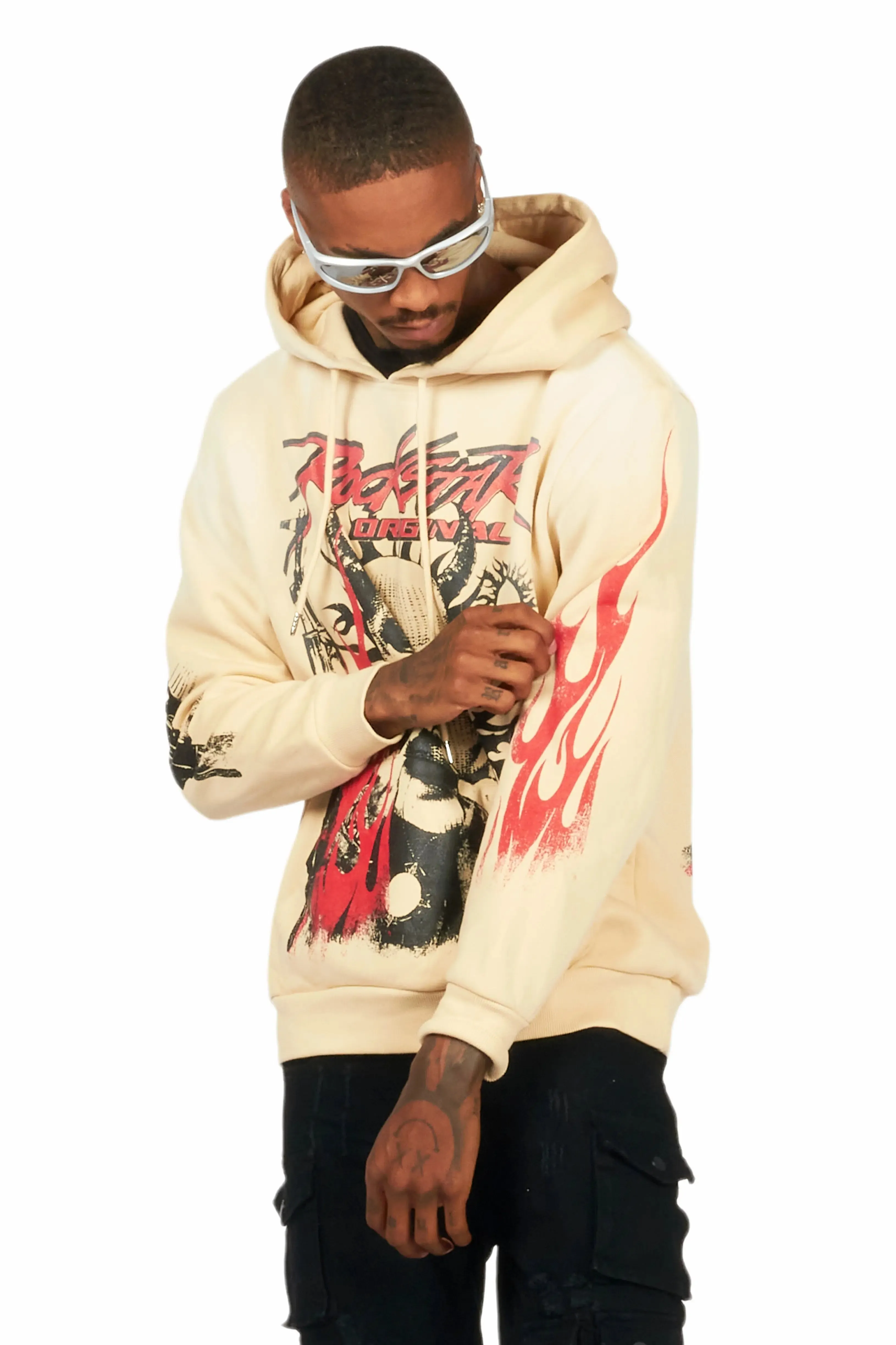 Mercy Beige Graphic Hoodie sold by Rockstar Original product image thumbnail 4