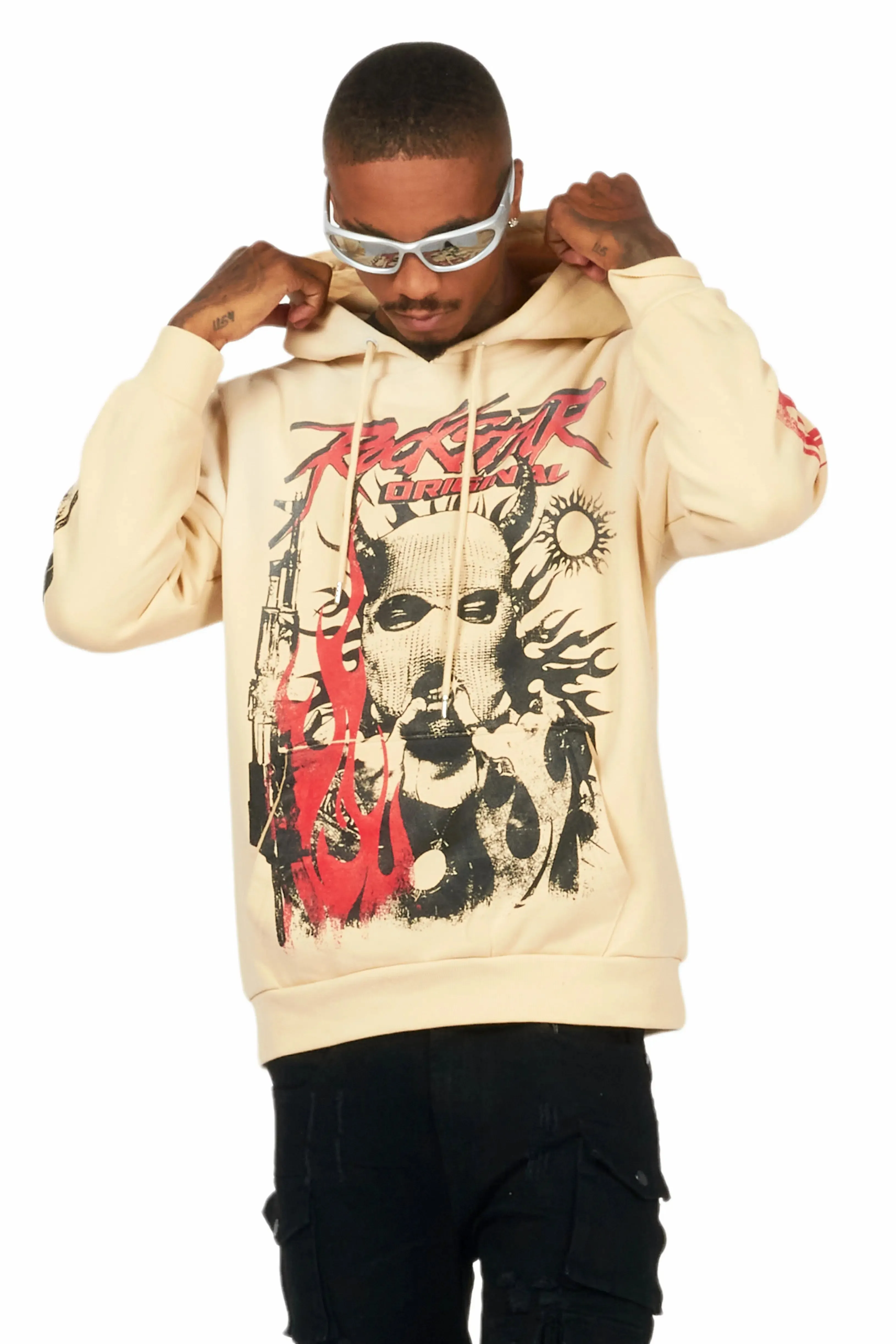 Mercy Beige Graphic Hoodie sold by Rockstar Original product image thumbnail 5