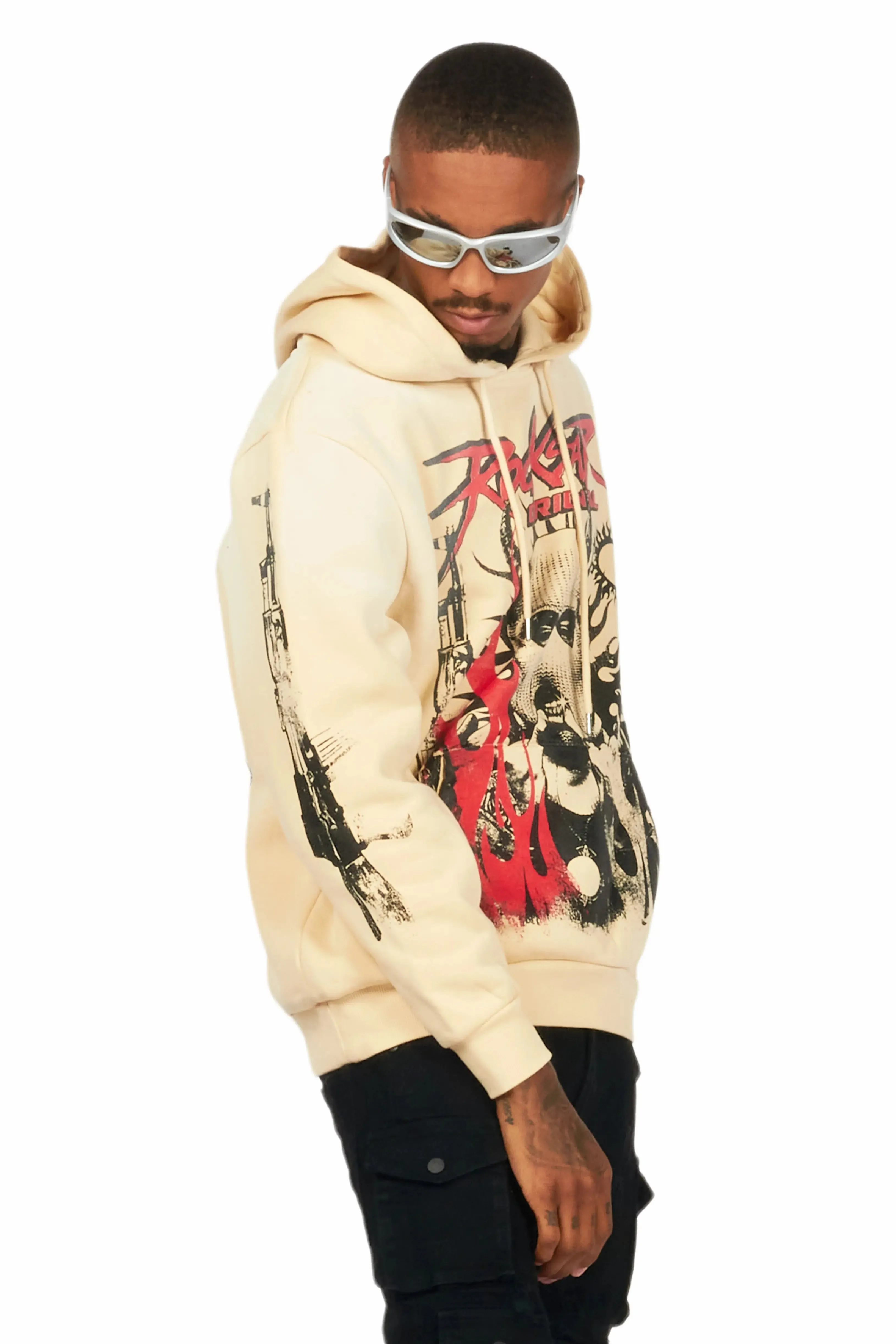 Mercy Beige Graphic Hoodie sold by Rockstar Original product image thumbnail 3