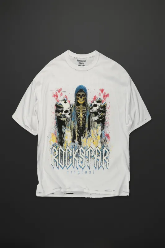 Aki White Graphic T-Shirt sold by Rockstar Original