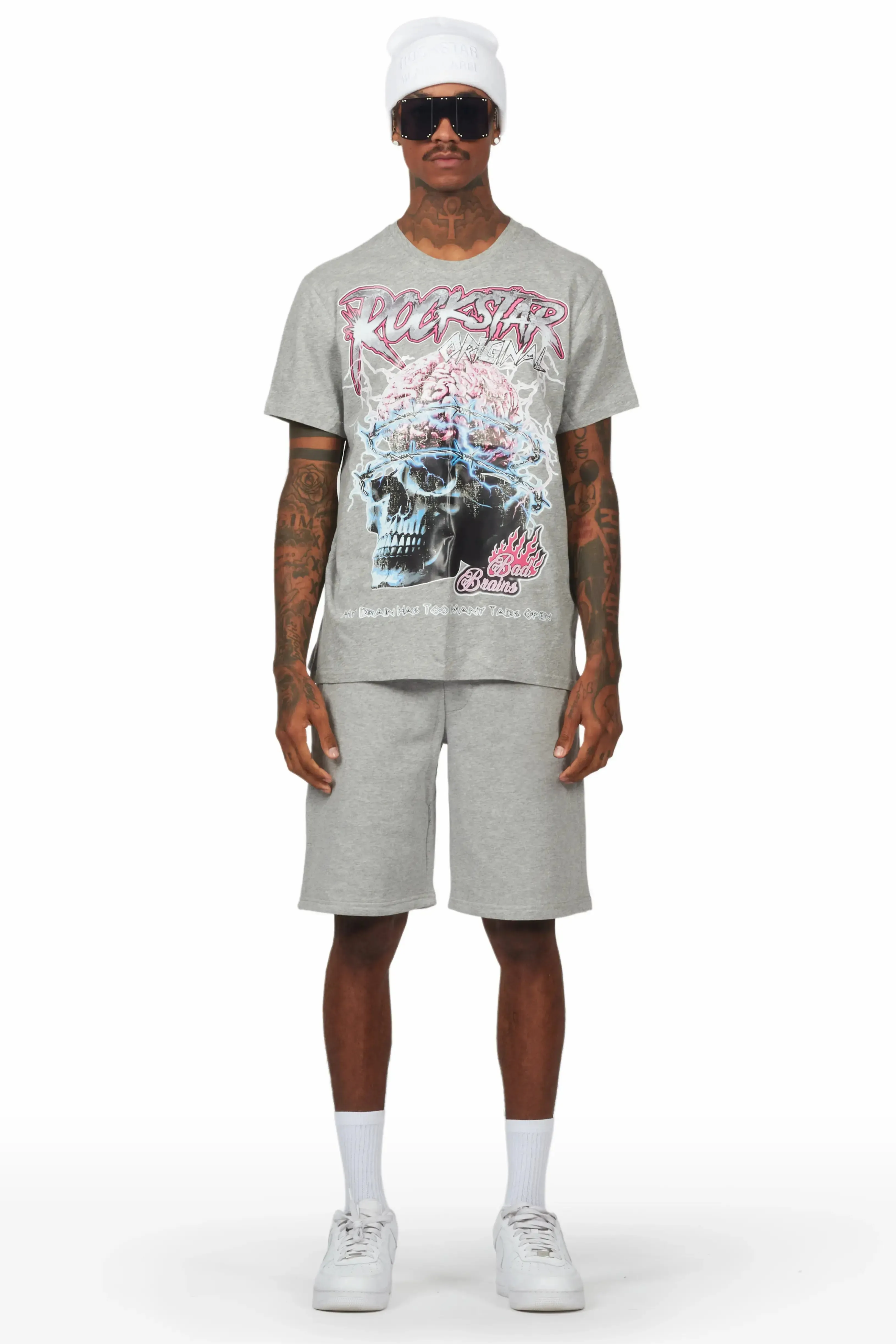 Dexx Grey T-Shirt Short Set sold by Rockstar Original product image thumbnail 2