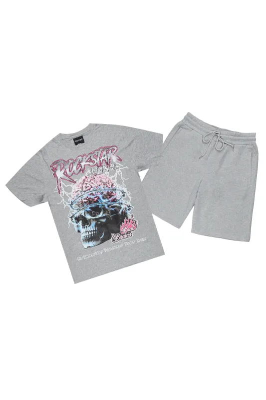 Dexx Grey T-Shirt Short Set made by Rockstar Original