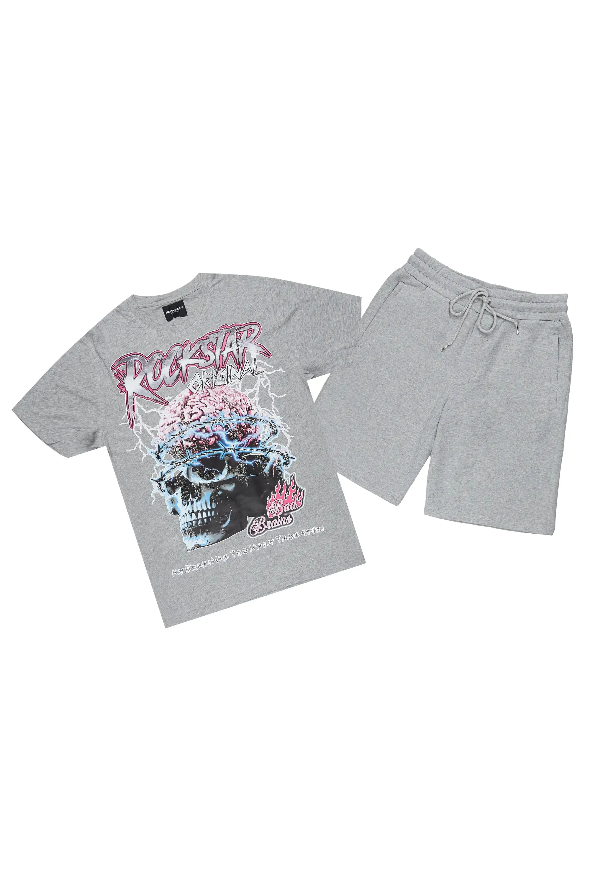 Dexx Grey T-Shirt Short Set sold by Rockstar Original