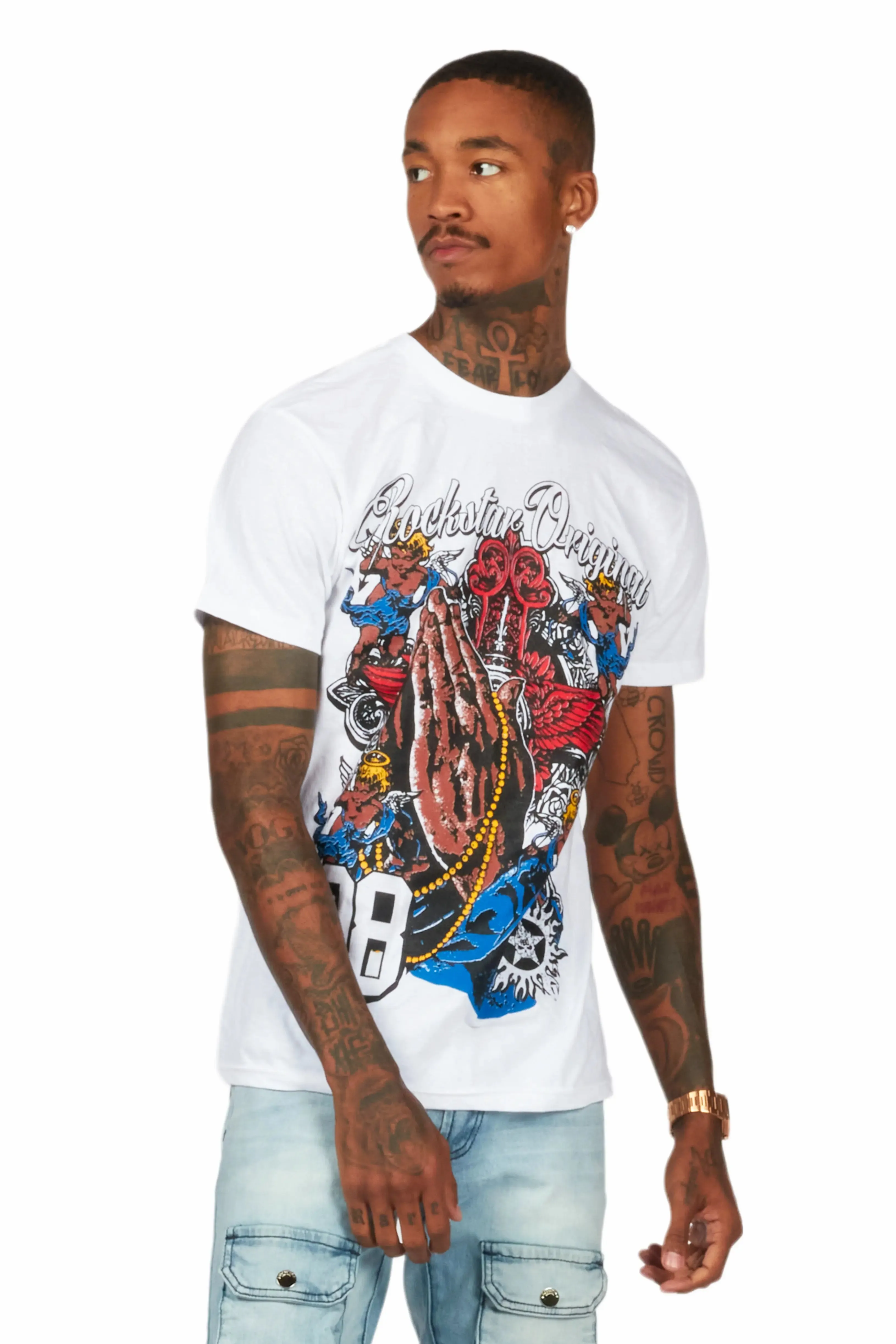 Slab White Graphic T-Shirt sold by Rockstar Original product image thumbnail 4