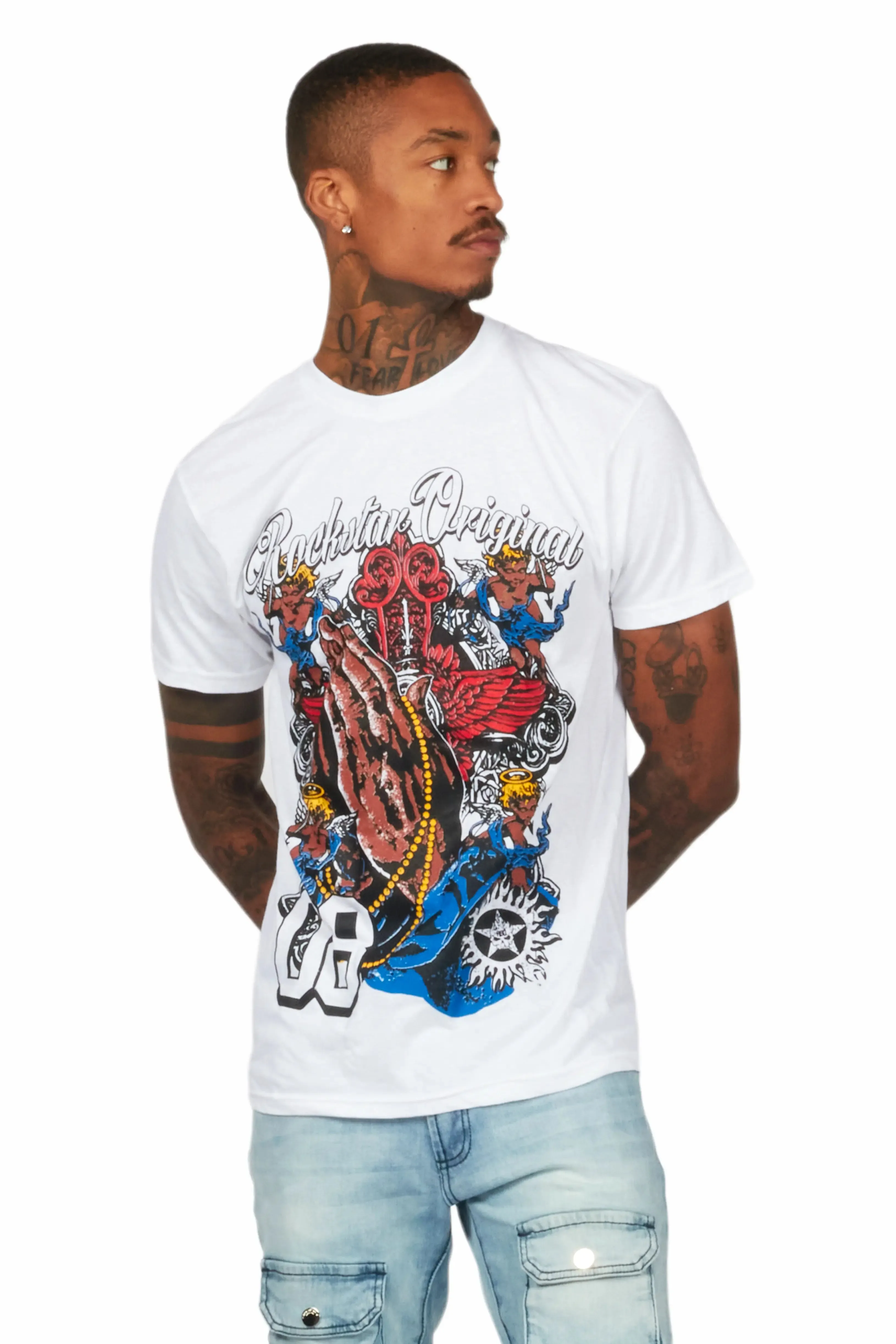 Slab White Graphic T-Shirt sold by Rockstar Original product image thumbnail 5