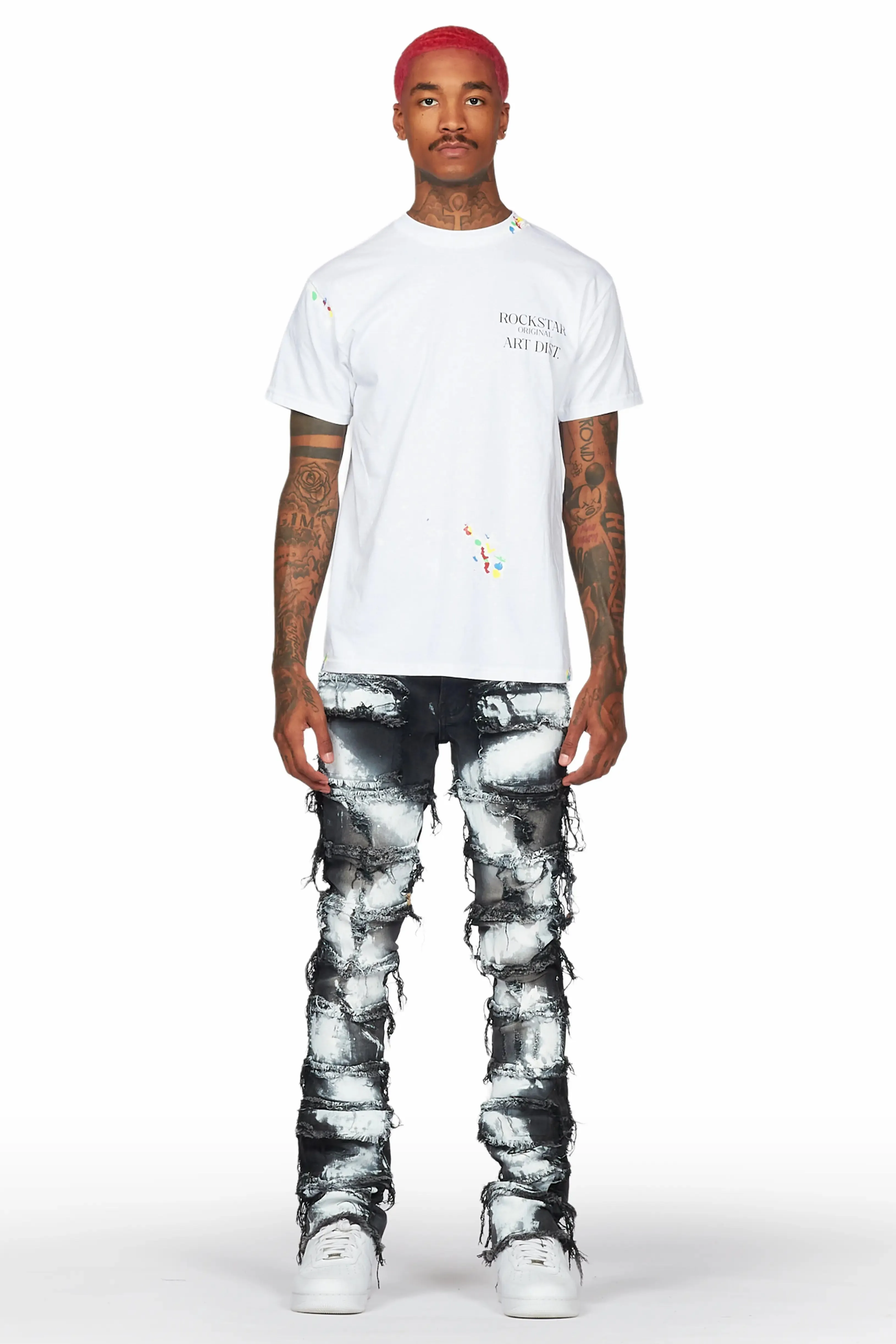 Falan Black Painter Stacked Flare Jean sold by Rockstar Original product image thumbnail 3