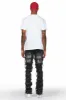 Falan Black Painter Stacked Flare Jean sold by Rockstar Original