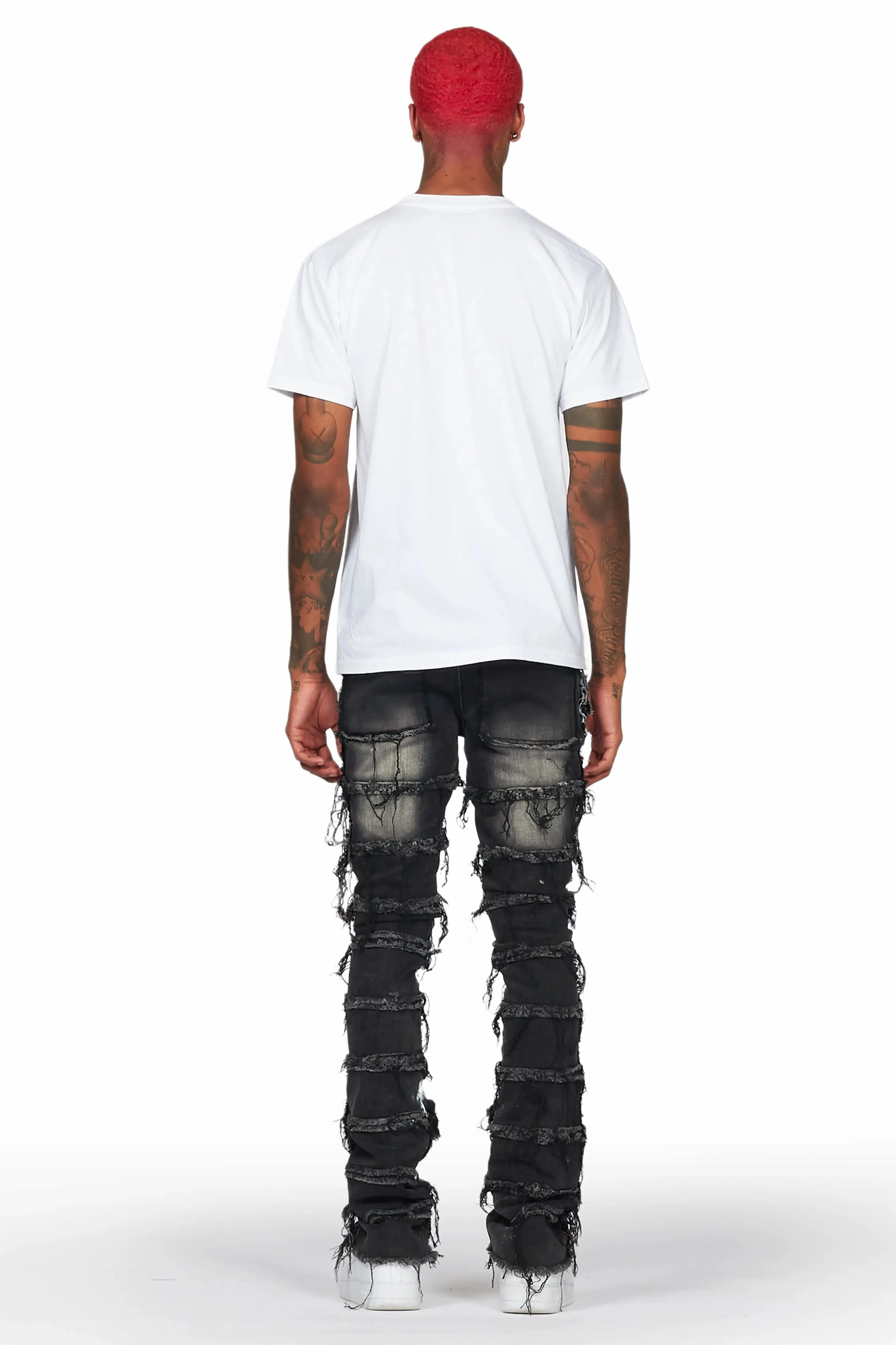 Falan Black Painter Stacked Flare Jean sold by Rockstar Original product image thumbnail 5