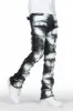 Falan Black Painter Stacked Flare Jean sold by Rockstar Original