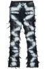 Falan Black Painter Stacked Flare Jean sold by Rockstar Original
