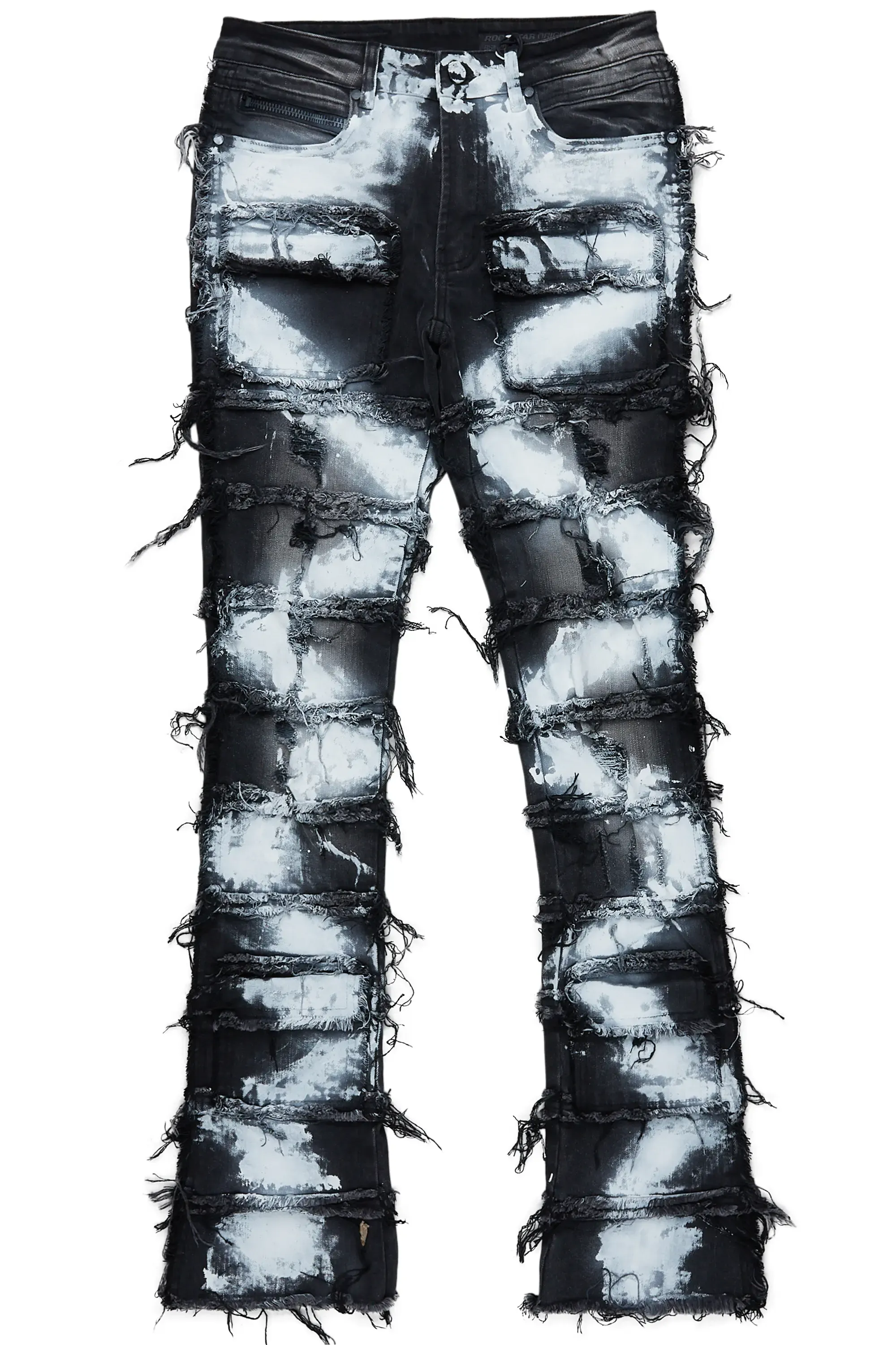 Falan Black Painter Stacked Flare Jean sold by Rockstar Original product image thumbnail 2