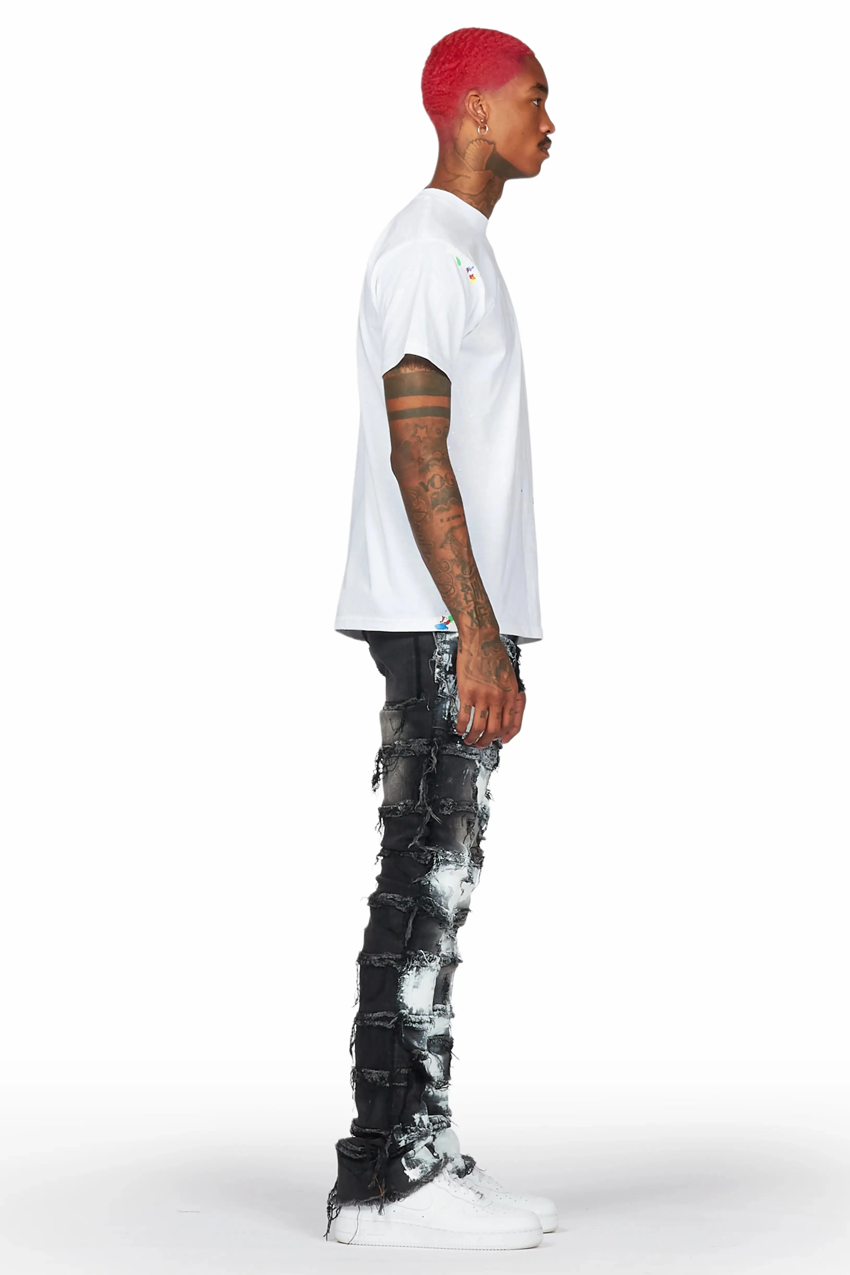 Falan Black Painter Stacked Flare Jean sold by Rockstar Original product image thumbnail 4
