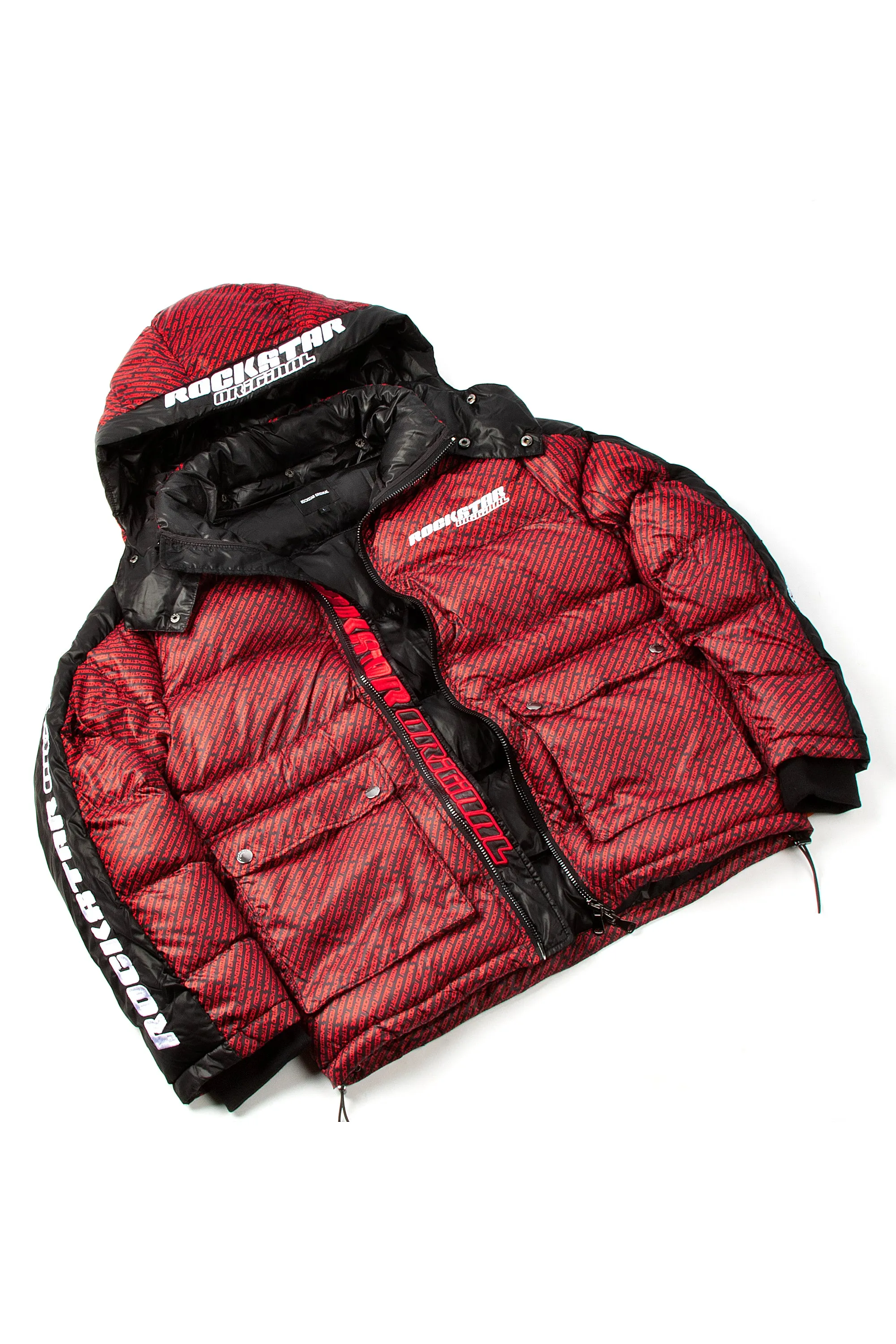 Bryson Puffer Jacket- Red/Blk sold by Rockstar Original product image thumbnail 3