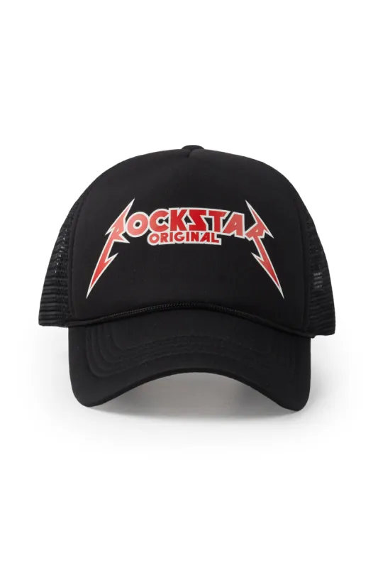 Rockband Logo Trucker Hat- Black sold by Rockstar Original