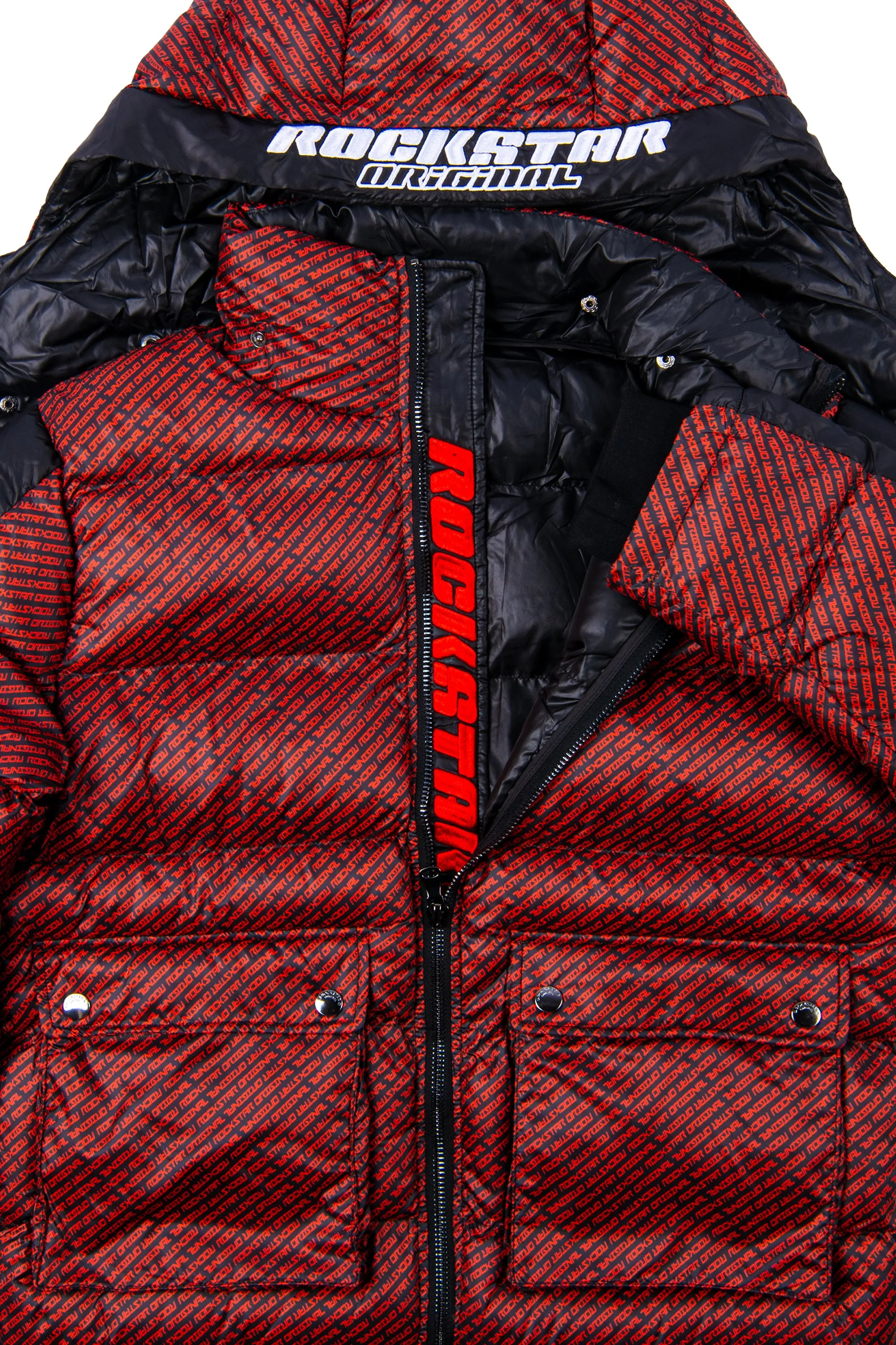 Bryson Puffer Jacket- Red/Blk sold by Rockstar Original product image thumbnail 4