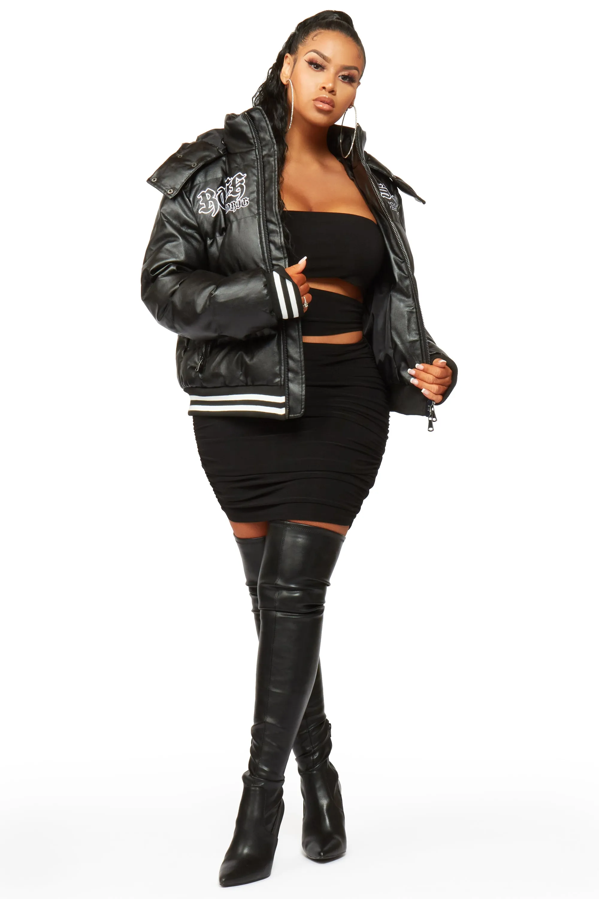 Miss Black Puffer Jacket sold by Rockstar Original product image thumbnail 3