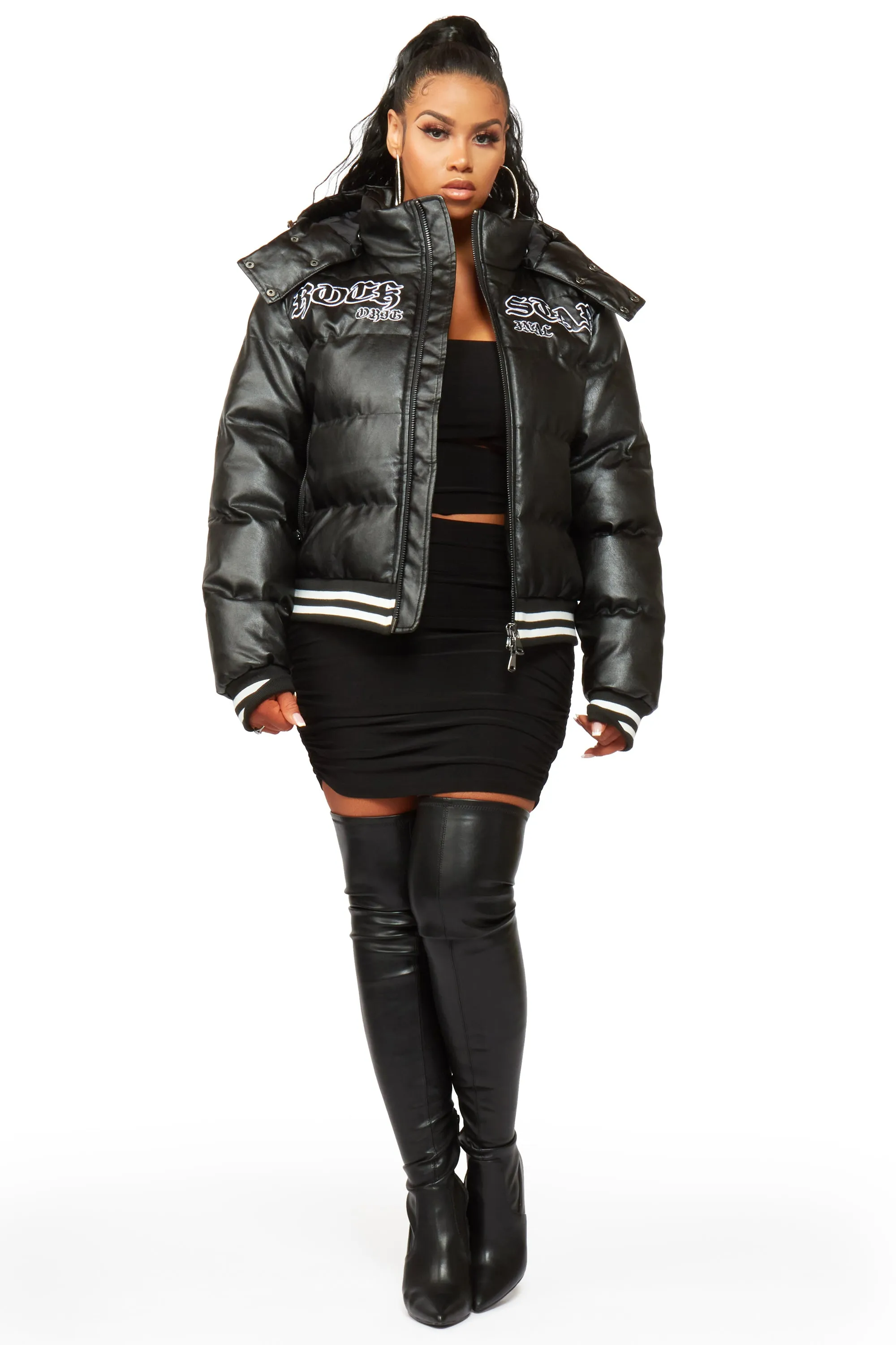 Miss Black Puffer Jacket sold by Rockstar Original product image thumbnail 4