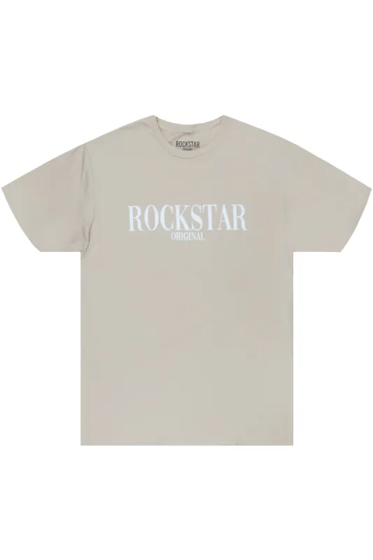 Octavio Printed T-Shirt-Beige/White made by Rockstar Original