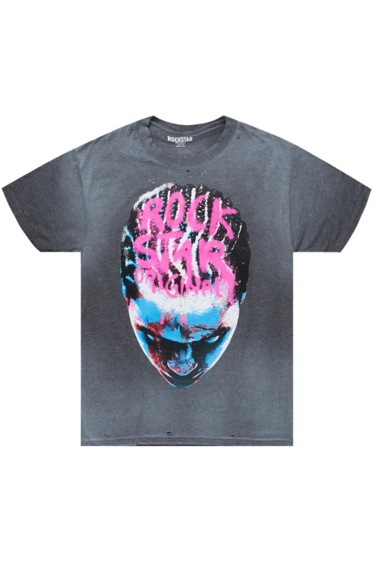 Jakhari Charcoal Oversized T-Shirt sold by Rockstar Original
