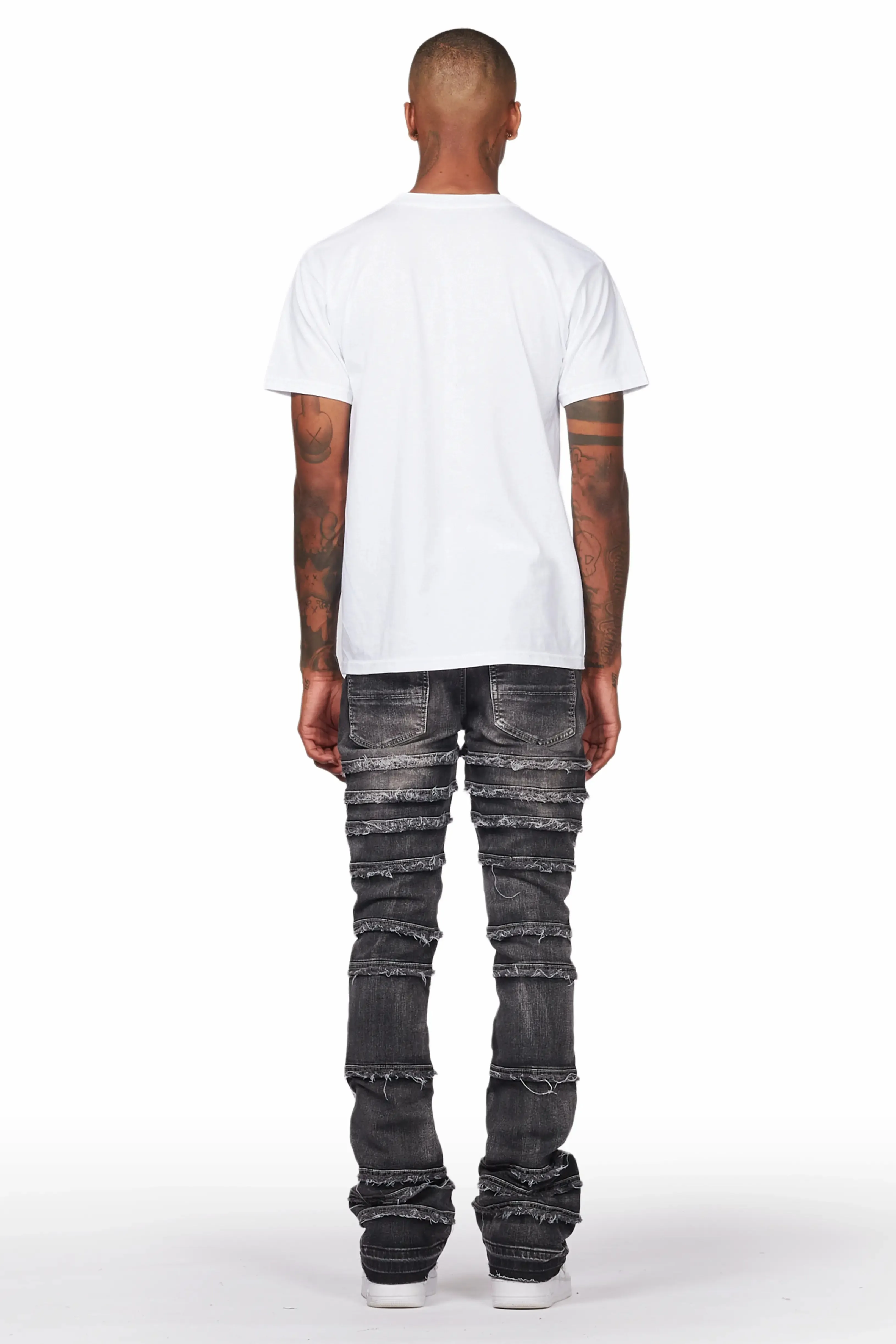 Silvan Dark Grey Stacked Flare Jean sold by Rockstar Original product image thumbnail 5