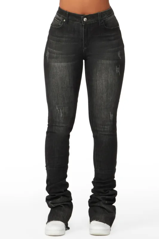 Coretta Black Super Stacked Jean sold by Rockstar Original