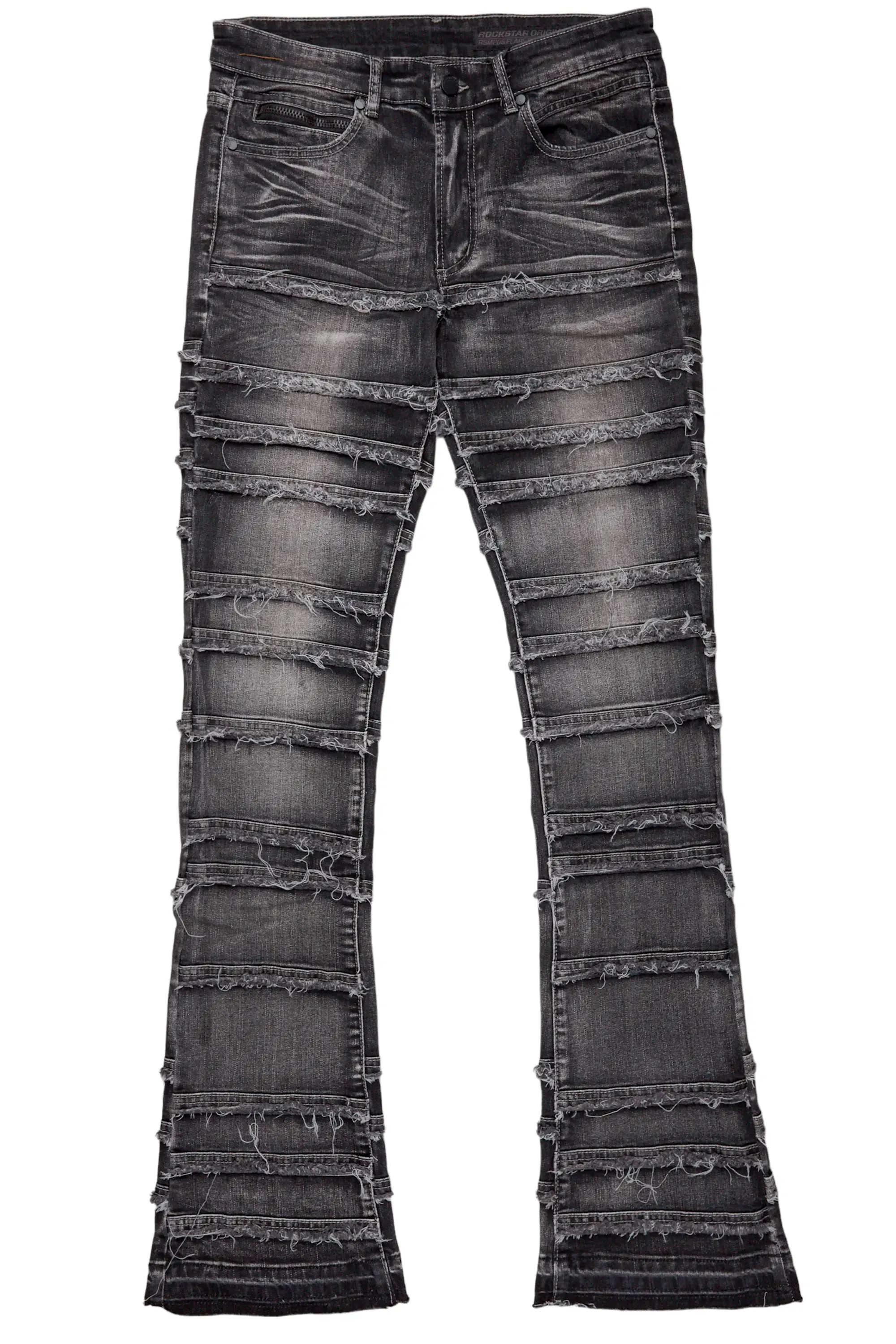 Silvan Dark Grey Stacked Flare Jean sold by Rockstar Original product image thumbnail 2