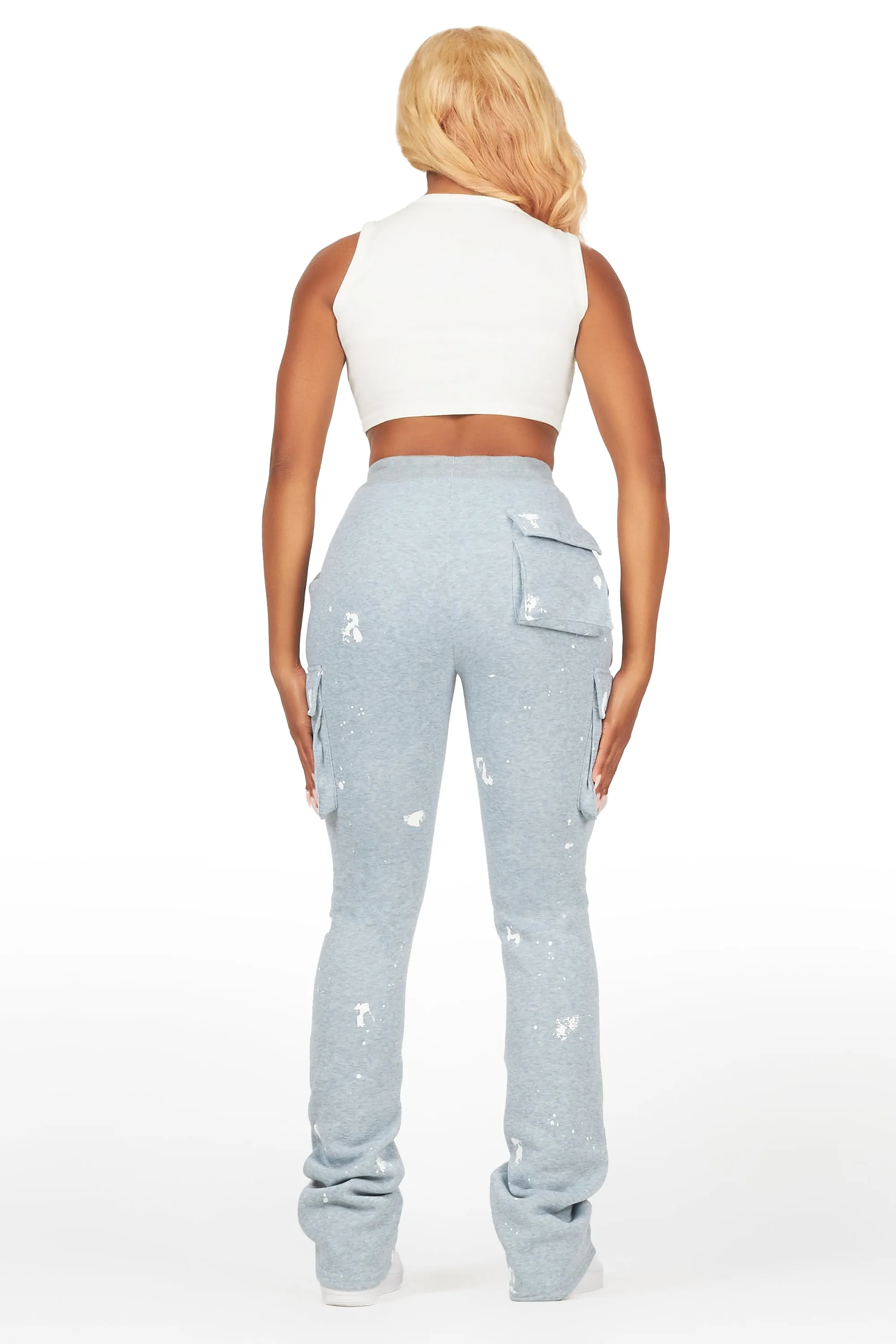 Antonia Heather Grey Cargo Stacked Track Pant sold by Rockstar Original product image thumbnail 5