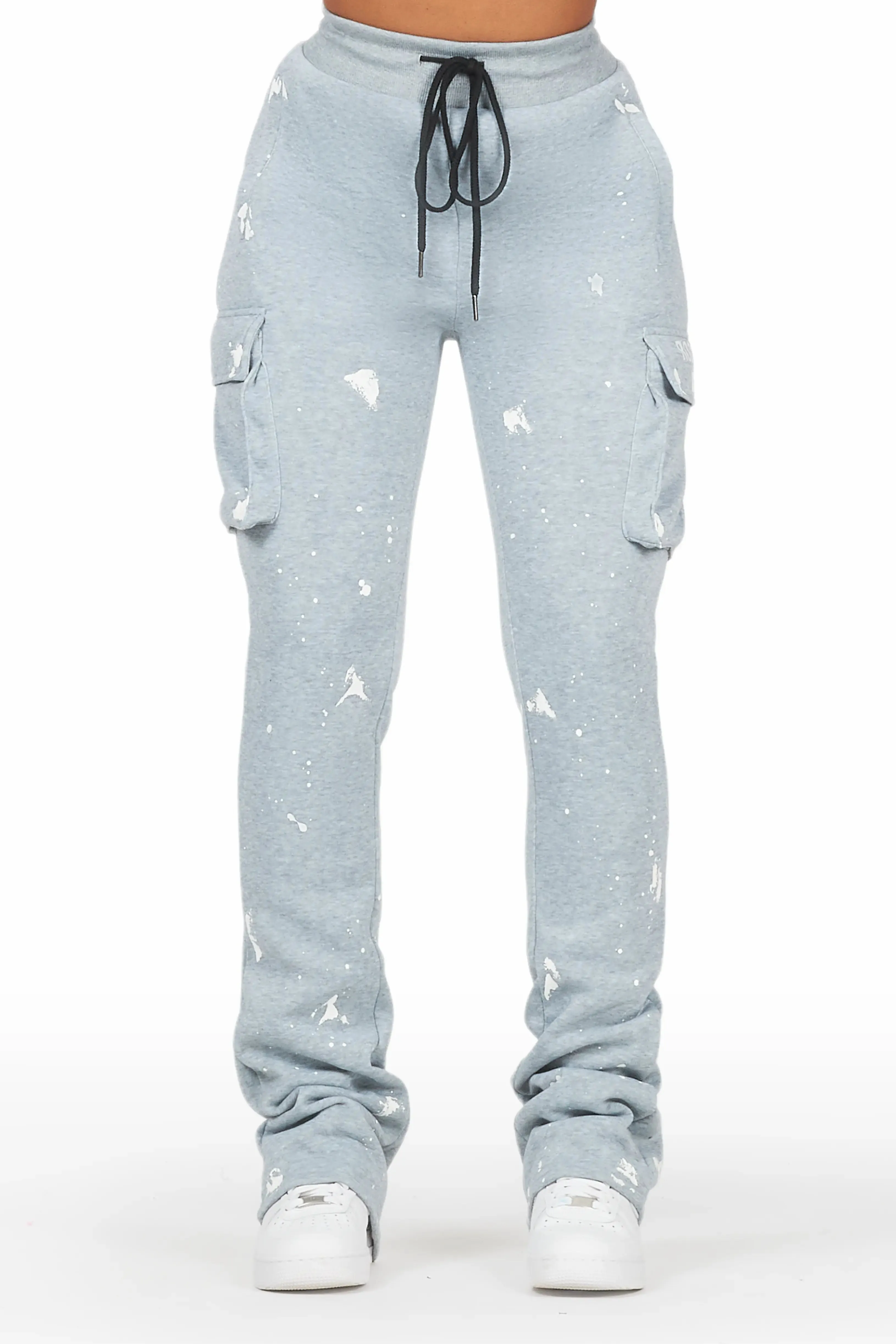 Antonia Heather Grey Cargo Stacked Track Pant sold by Rockstar Original product image thumbnail 2