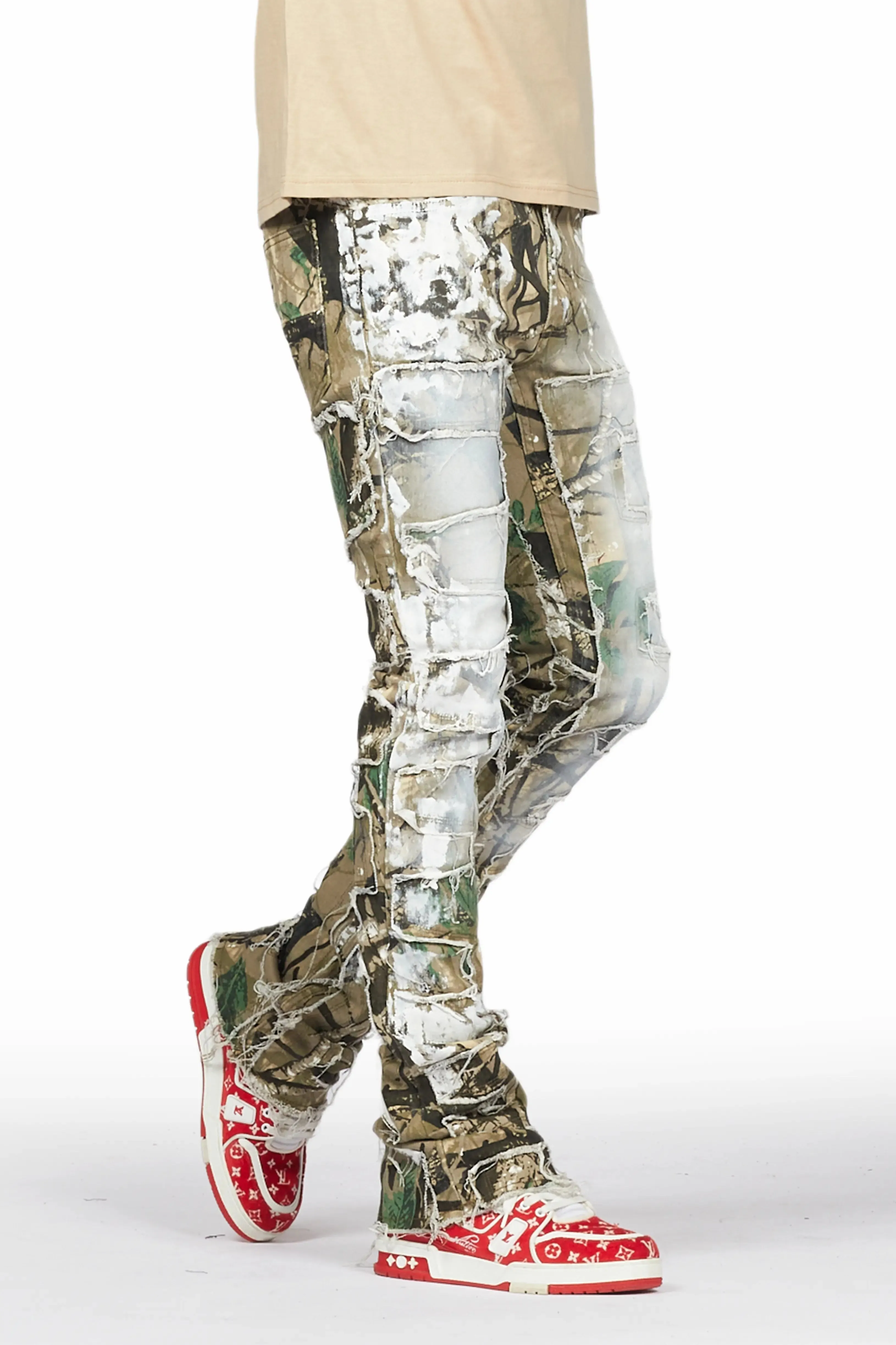 Okan Tree Camo Painter Stacked Flare Jean sold by Rockstar Original