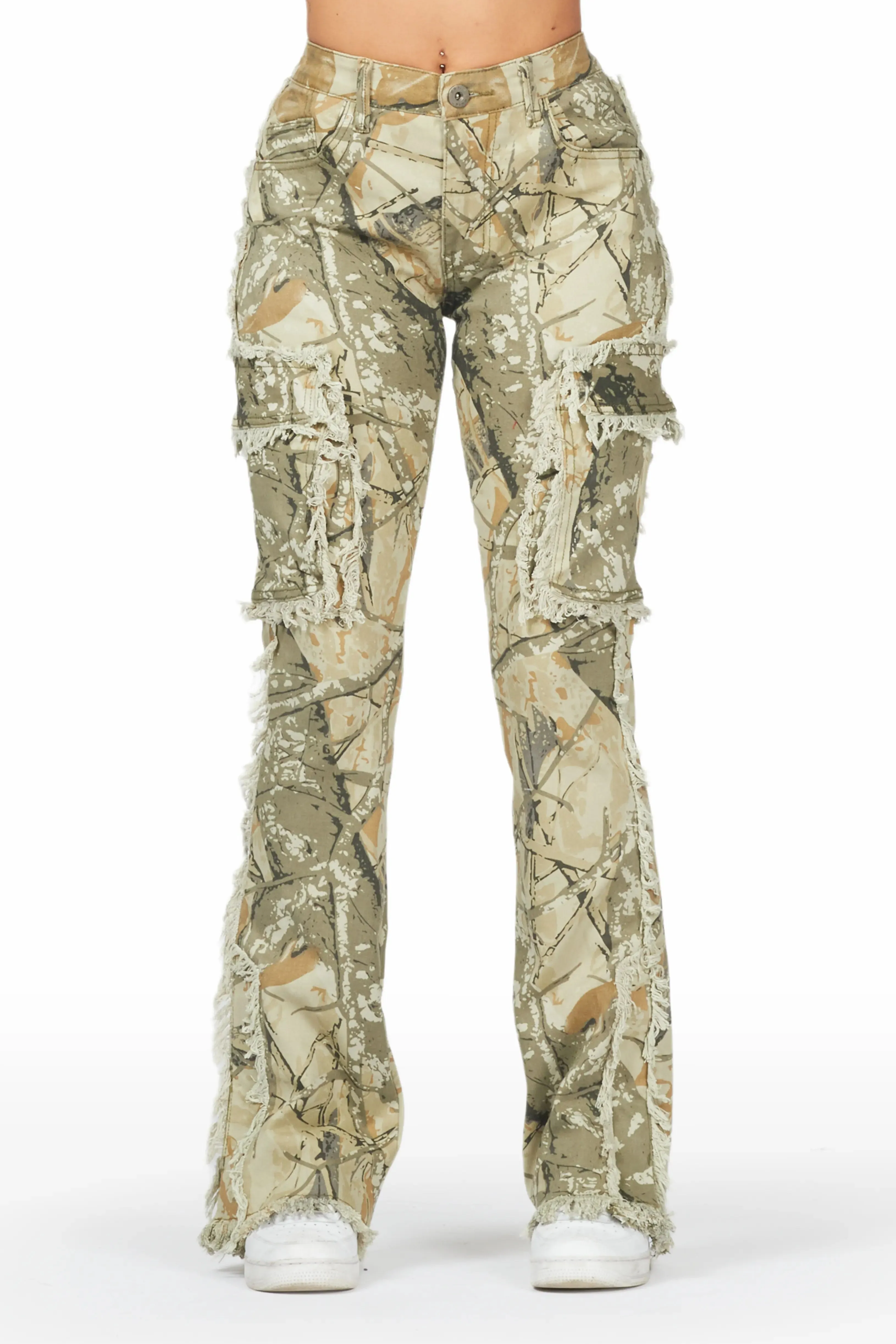 Kassidy Tree Camo Stacked Flare Jean sold by Rockstar Original