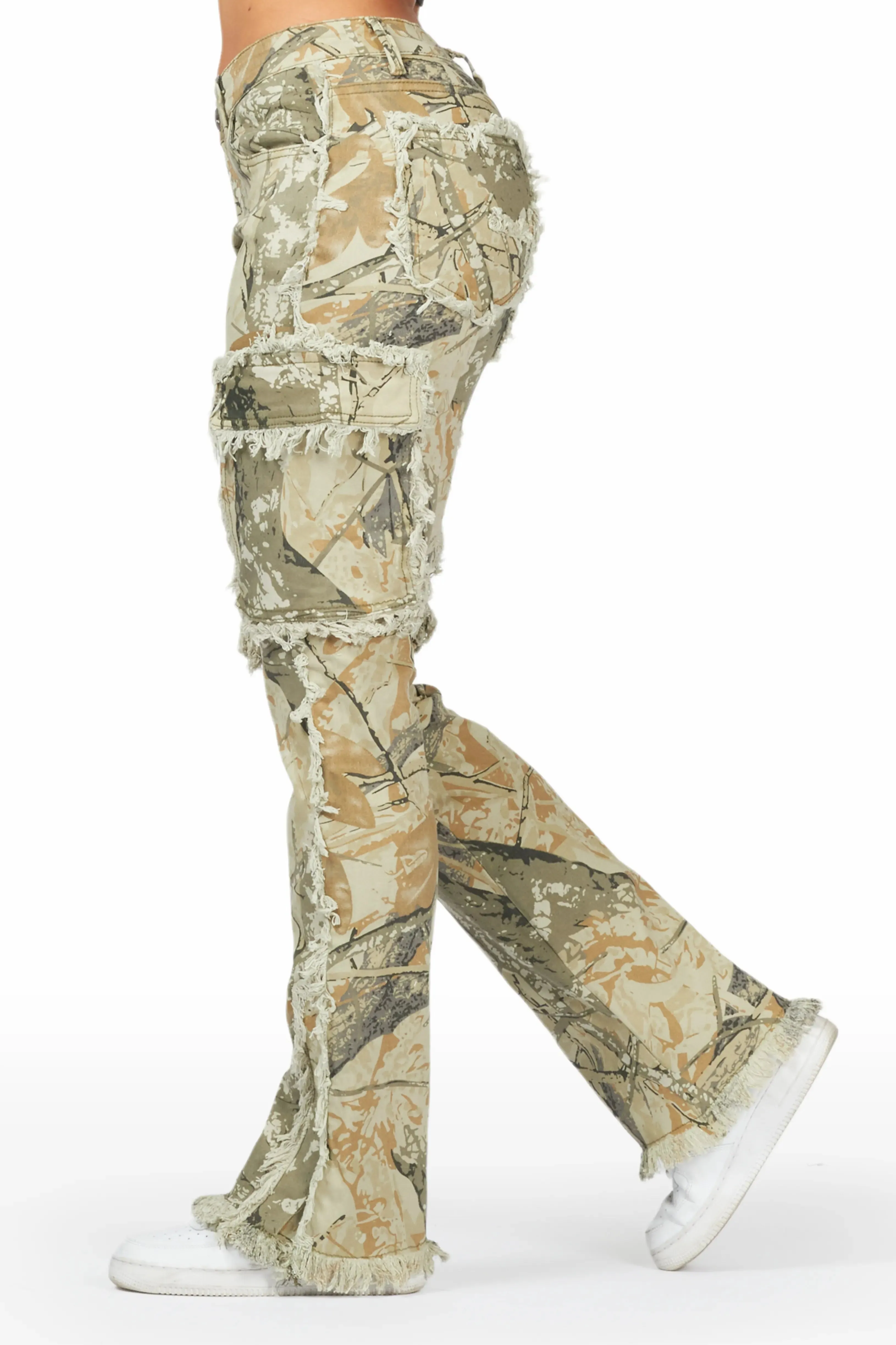 Kassidy Tree Camo Stacked Flare Jean sold by Rockstar Original product image thumbnail 4