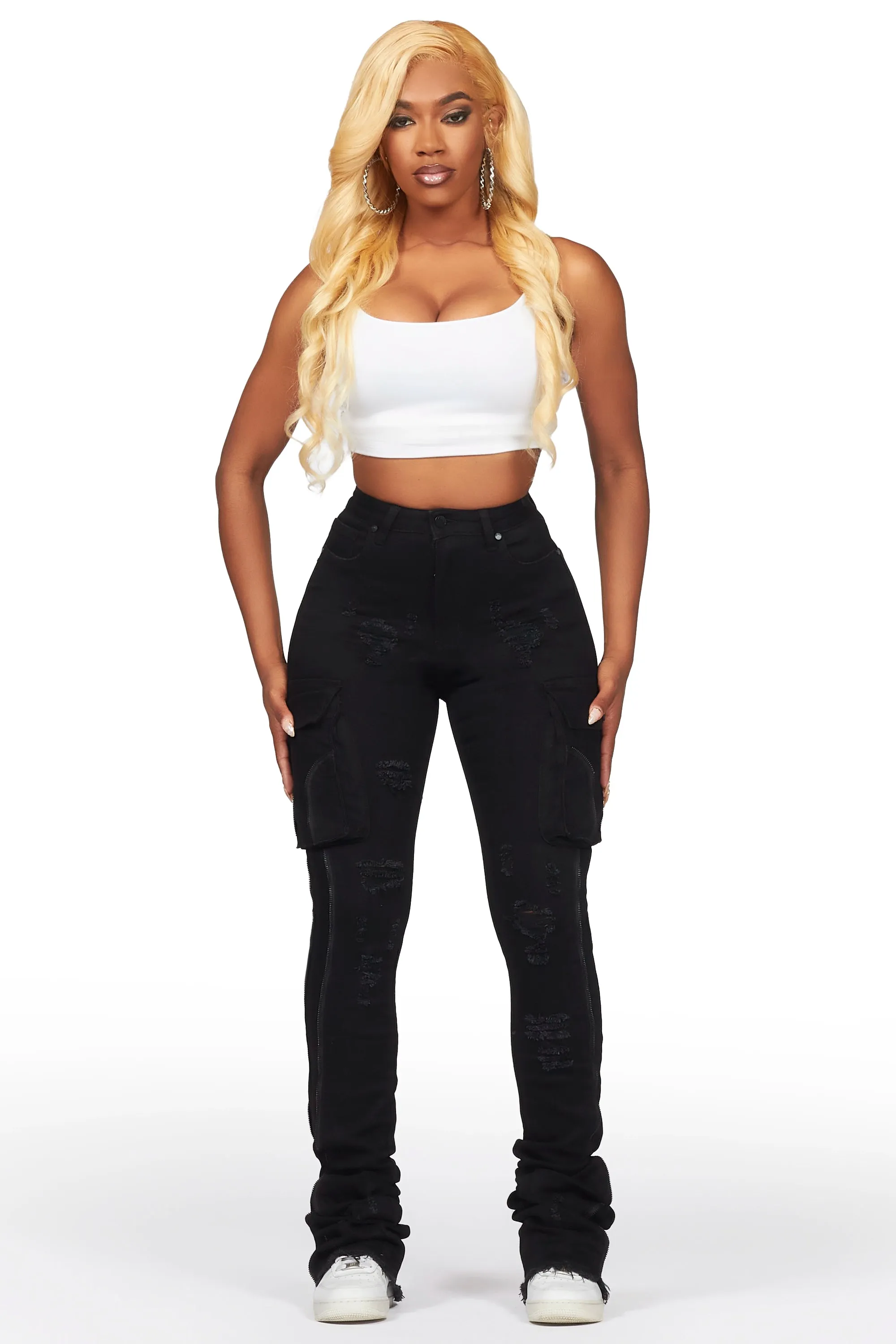 Shanita Black Super Stacked Jean sold by Rockstar Original product image thumbnail 2